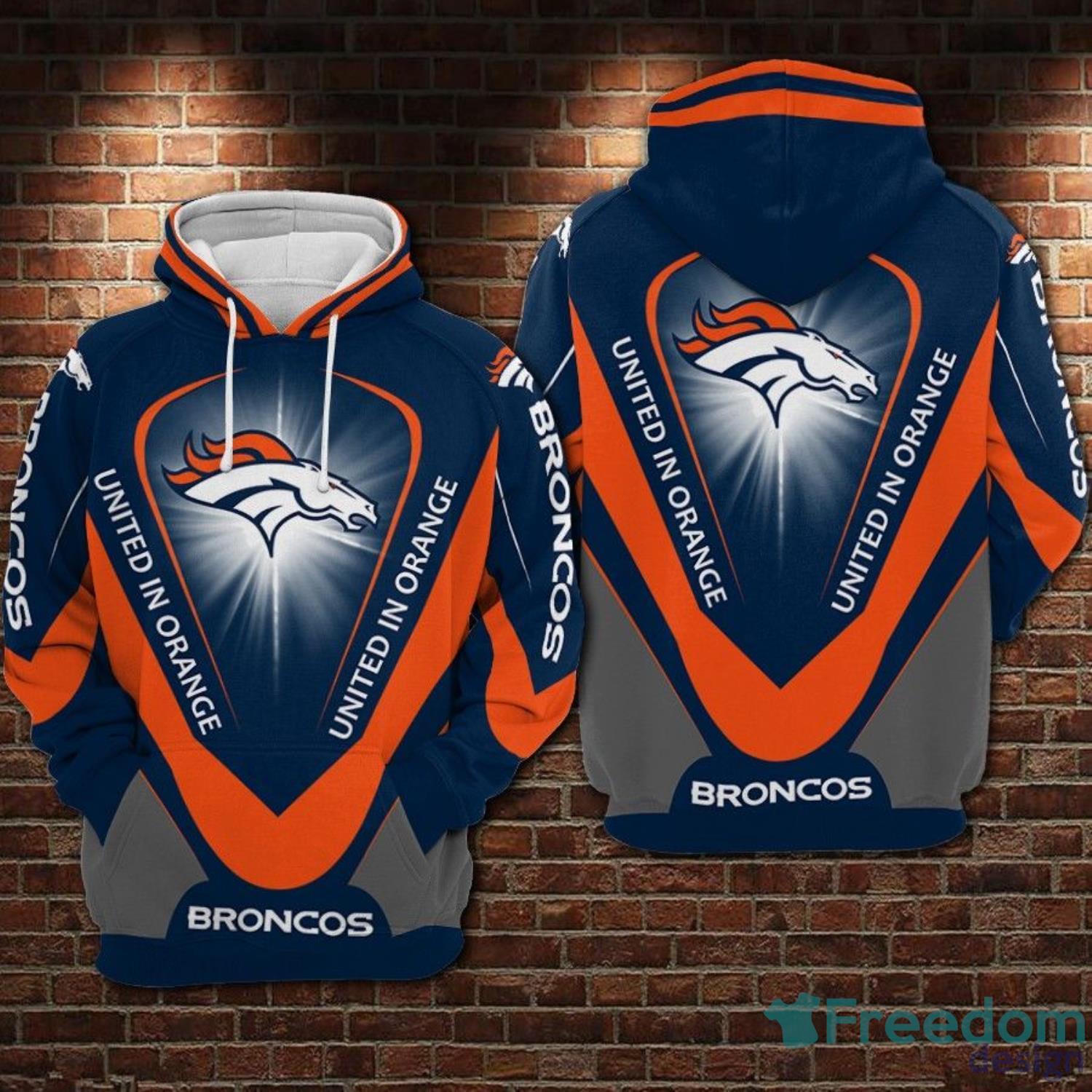 Denver Broncos Nfl Football United Orange 3D Hoodie For Fans Men Women -  Freedomdesign