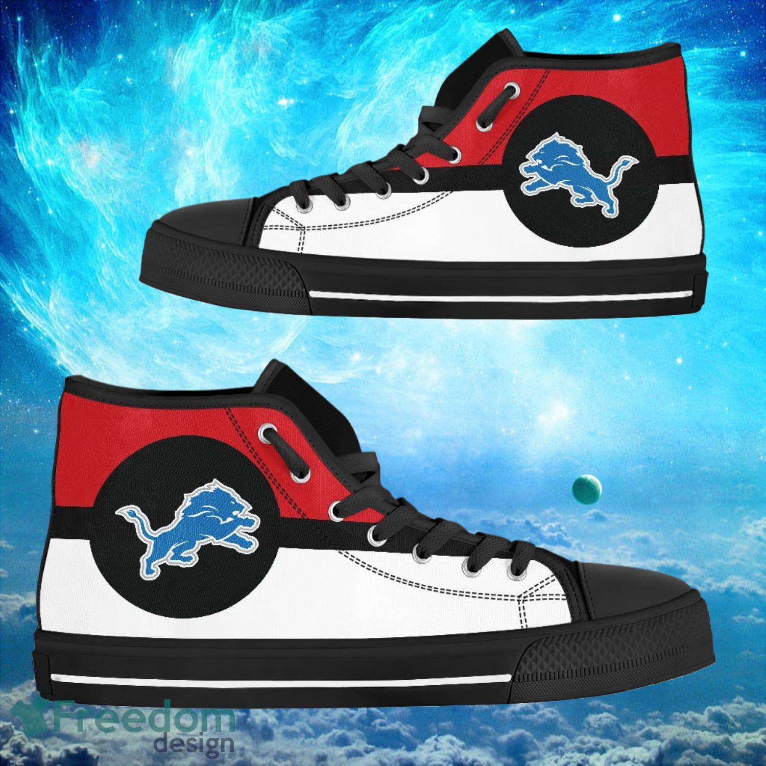 Detroit Lions Bright Colours Logo High Top Shoes Product Photo 1