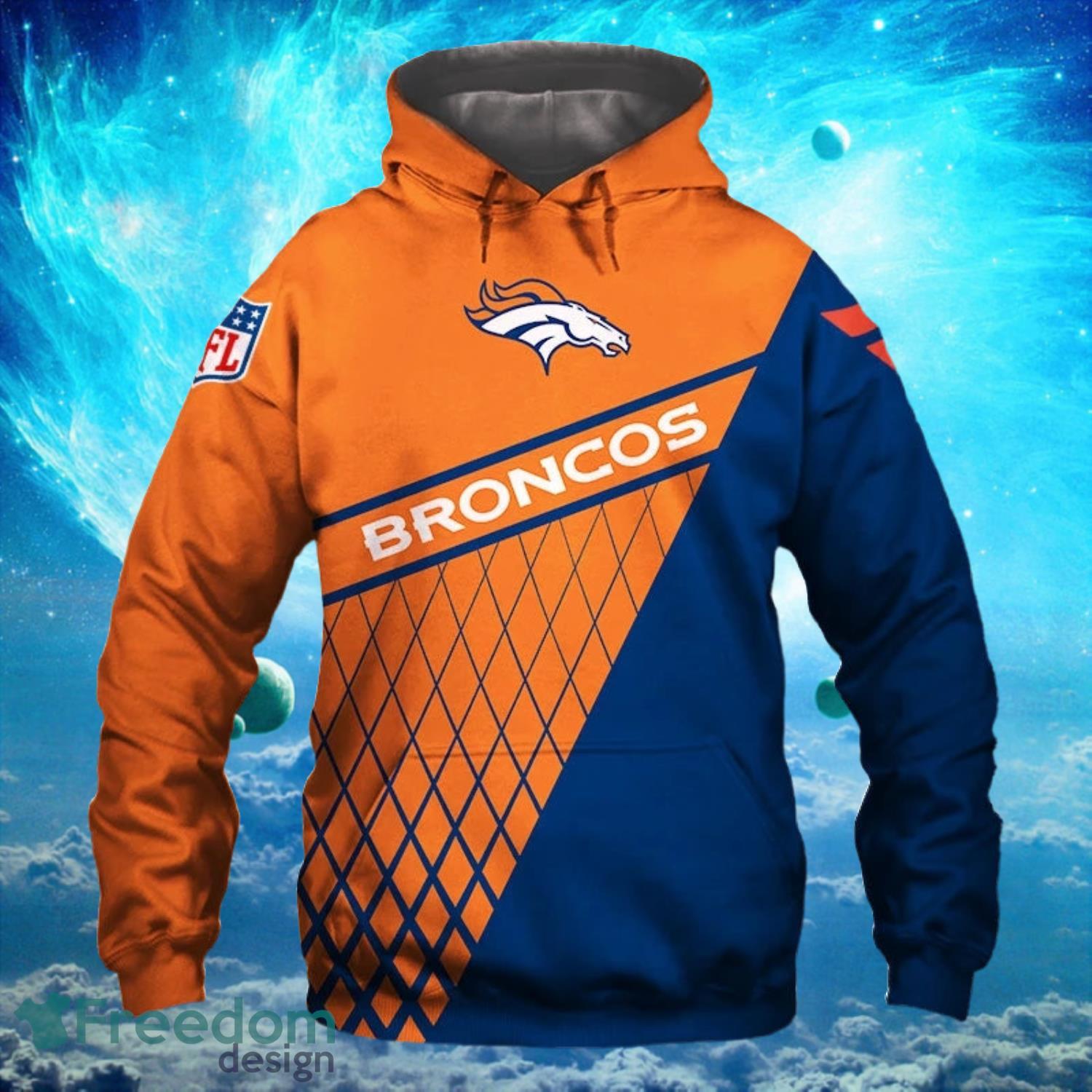 Football Team Denver Broncos NFL Hoodies Print Full Product Photo 1