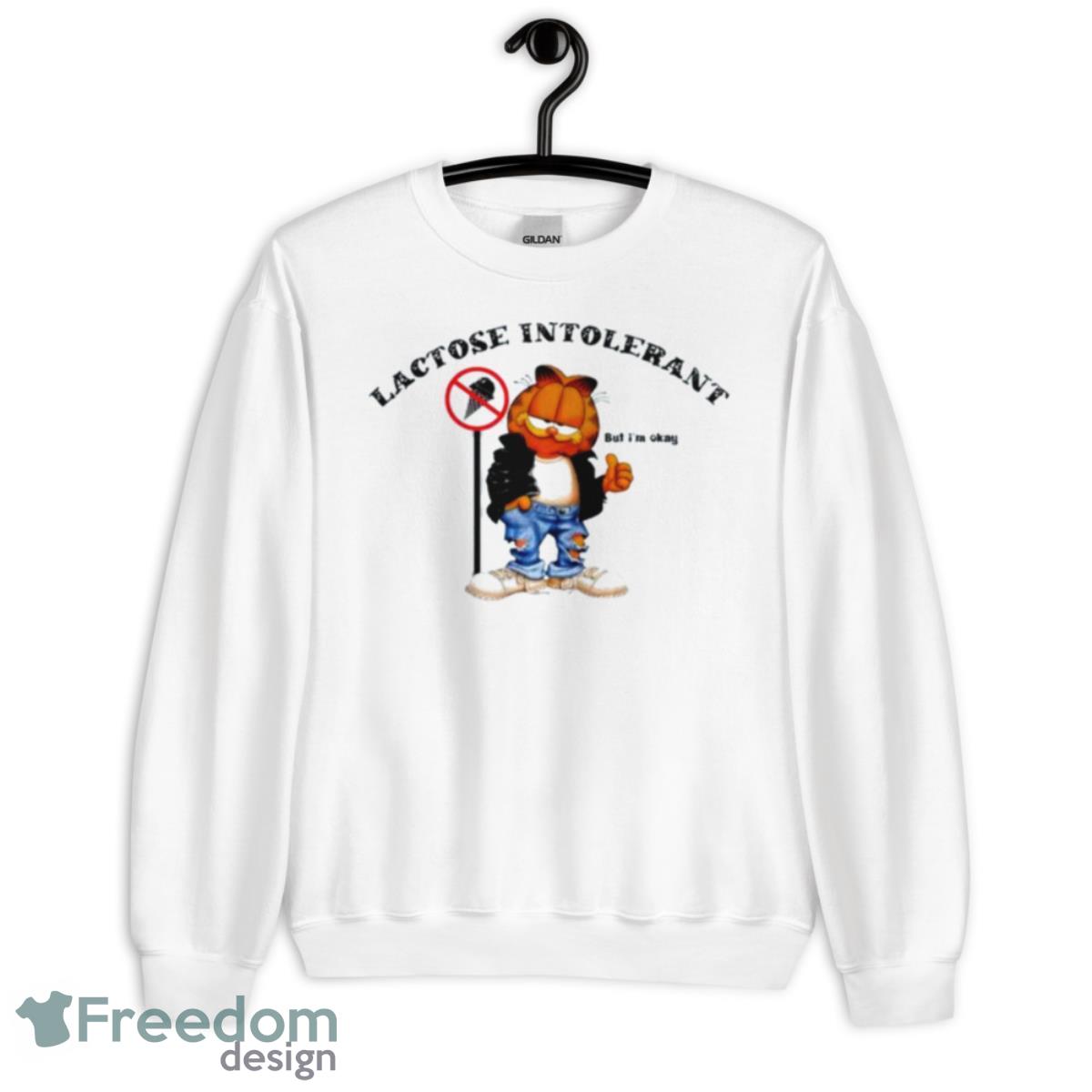 Garfield Humorous Sassy Dairy Lactose Intolerant Funny Shirt - Unisex Heavy Blend Crewneck Sweatshirt