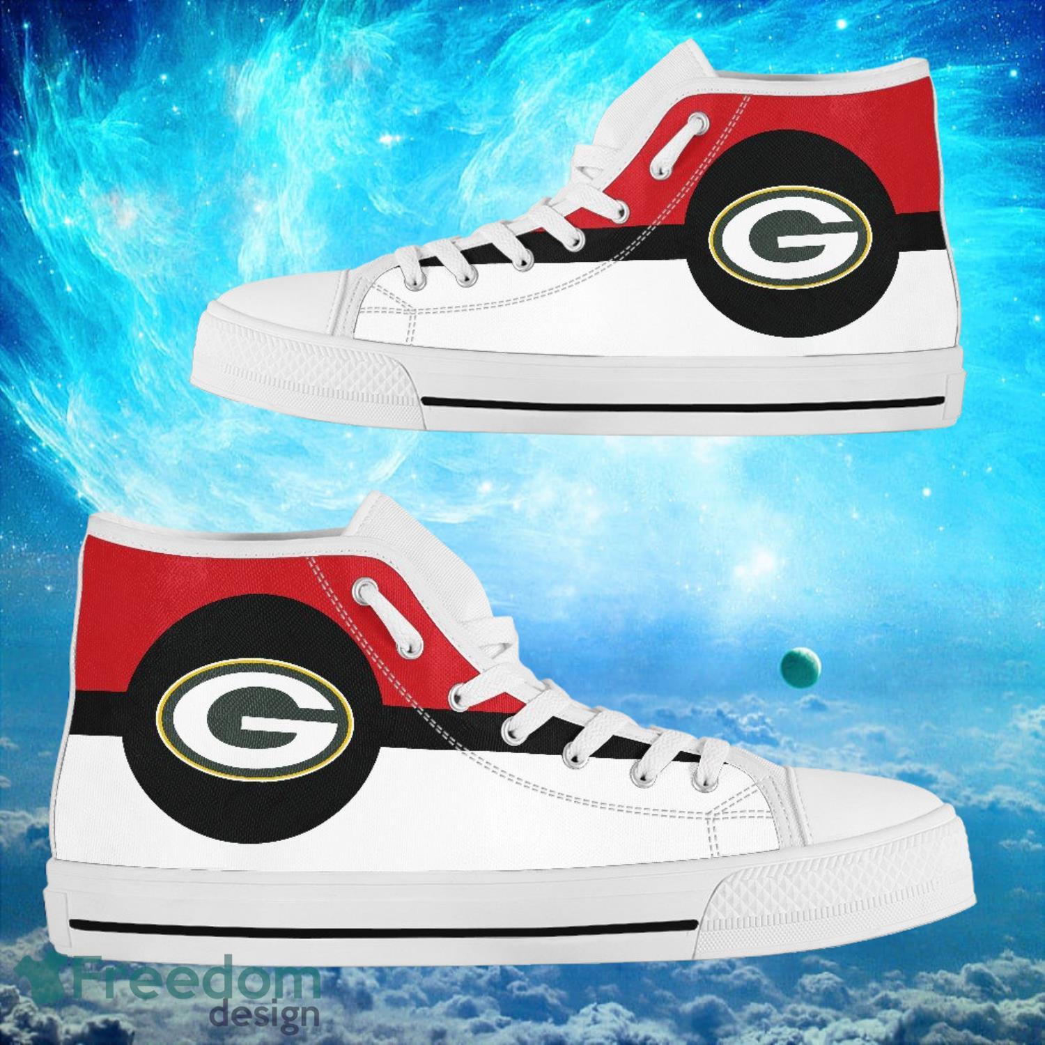 Green Bay Packers Bright Colours Logo High Top Shoes Product Photo 2