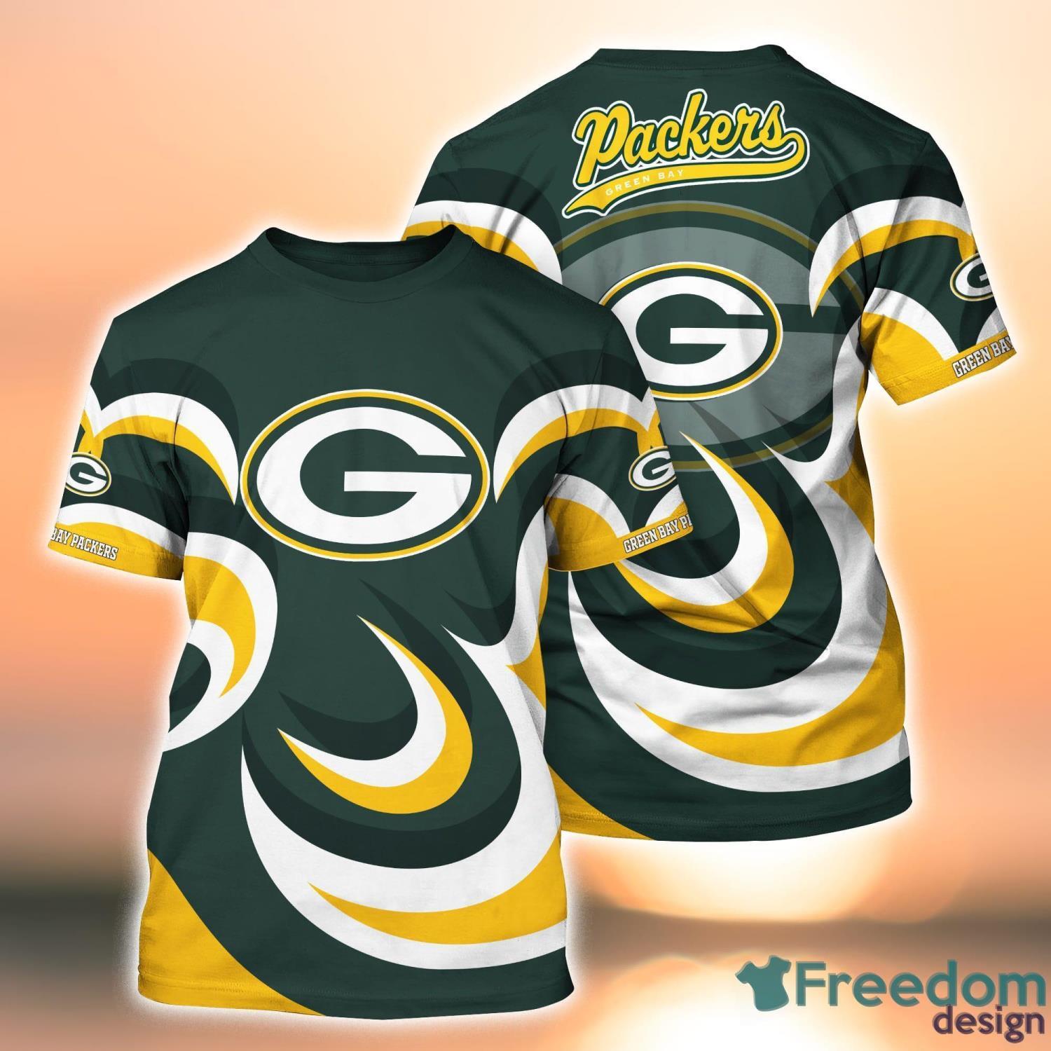 Green Bay Packers NFL T-Shirt Hoodie Sweatshirt All Over Print 3D Shirt -  Freedomdesign