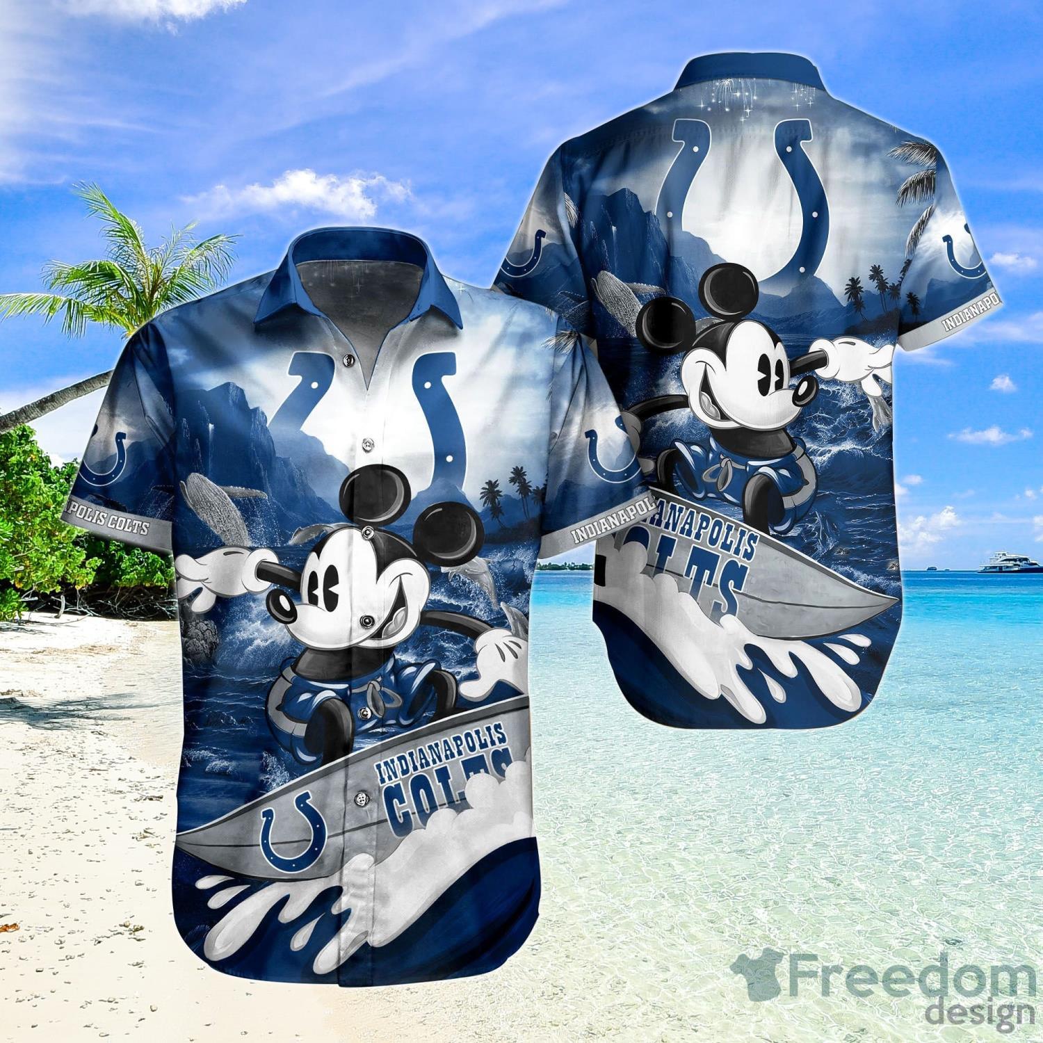 Indianapolis Colts NFL Custom Name Hawaiian Shirt For Beach Lover