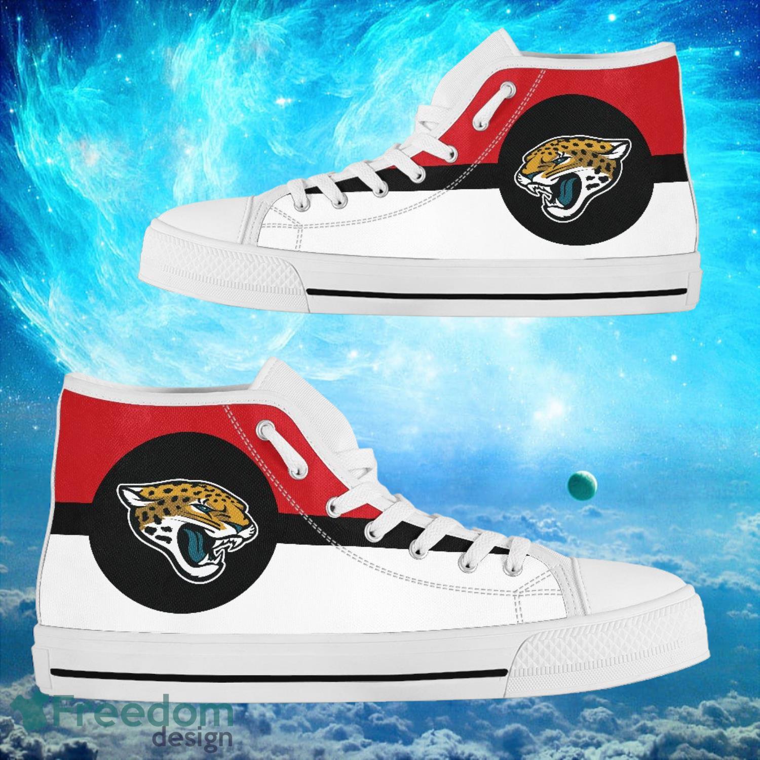 Jacksonville Jaguars Bright Colours Logo High Top Shoes Product Photo 2