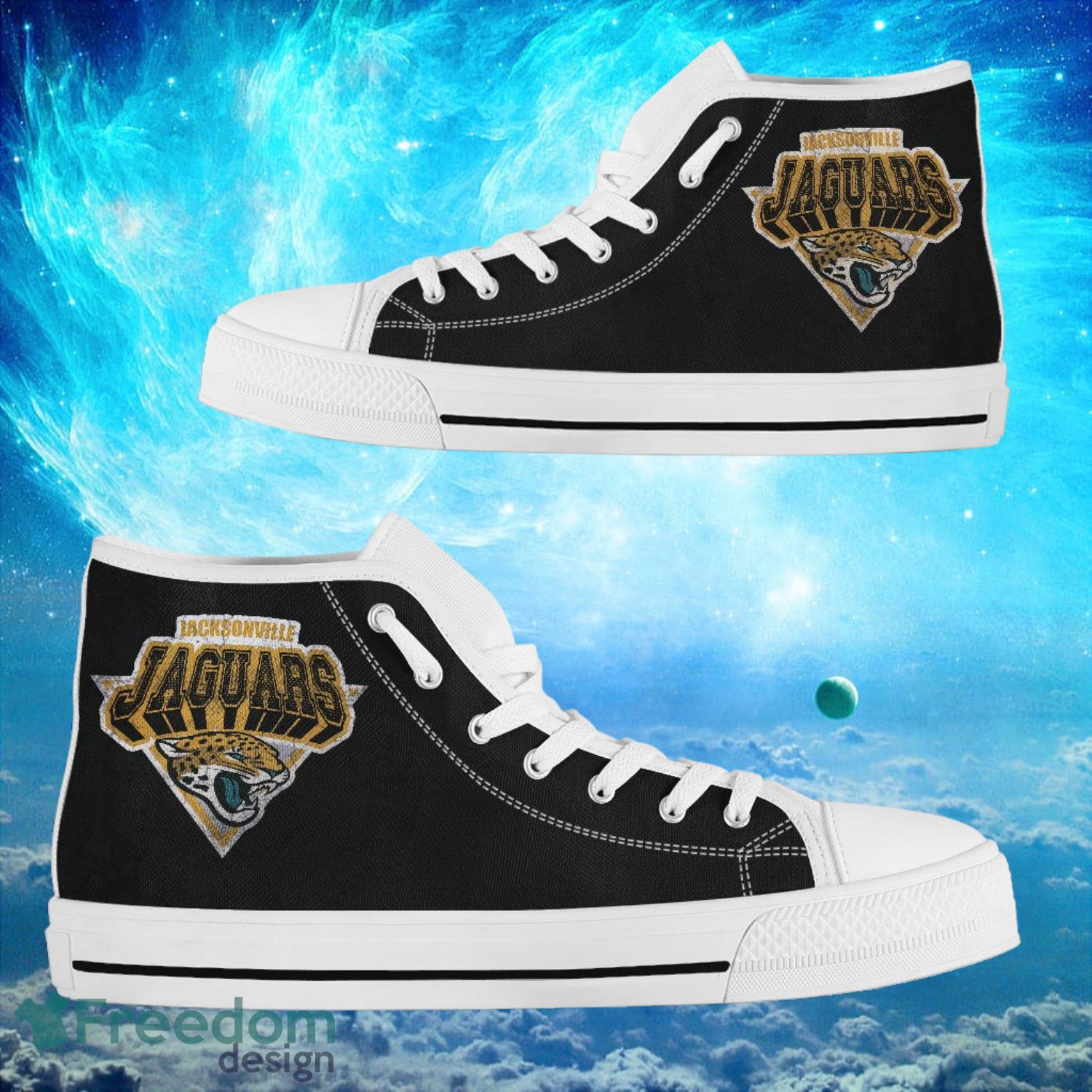 Jacksonville Jaguars Custom Simple Logo High Top Shoes Product Photo 2