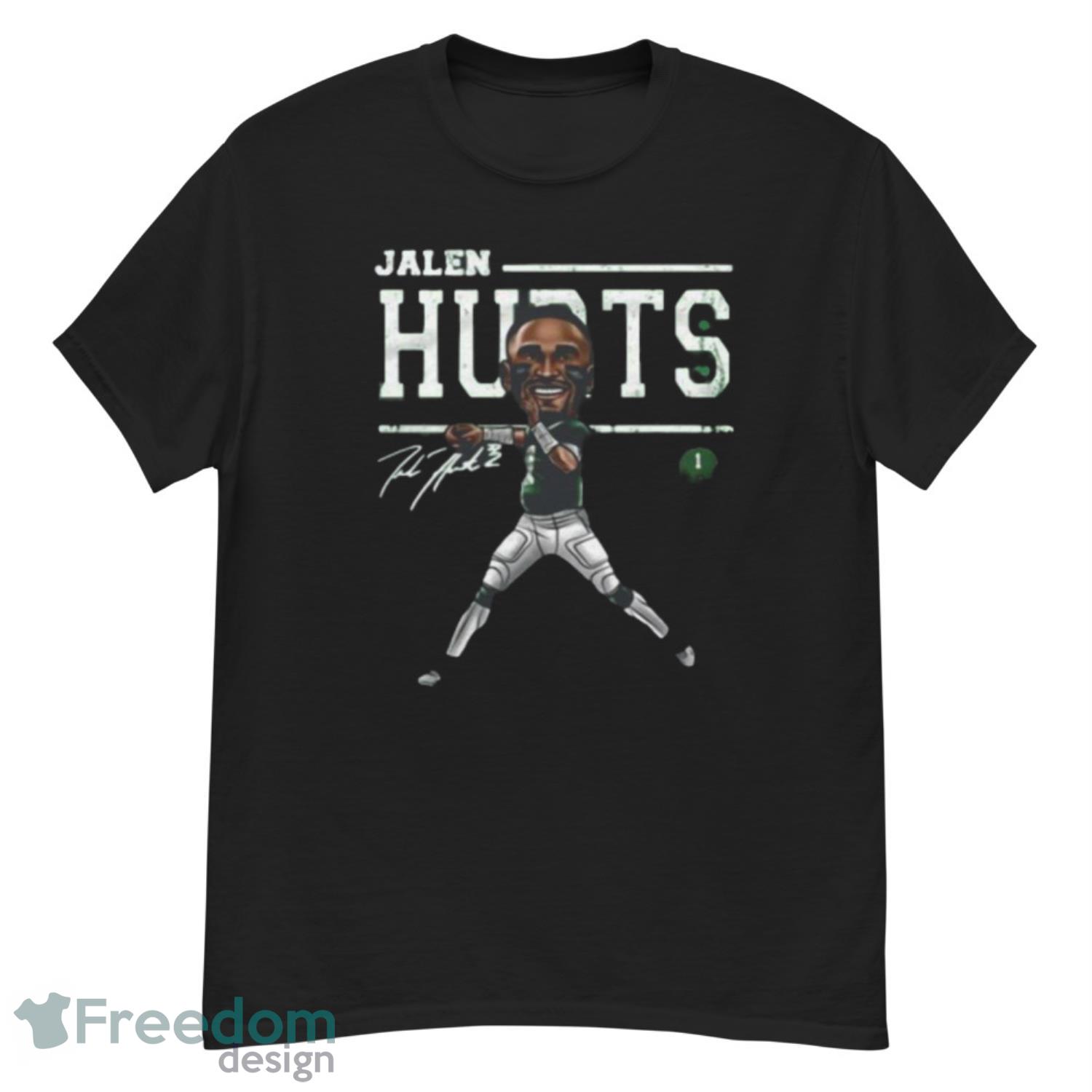 New Jalen Hurts Philadelphia Eagles T-shirt Black Short Sleeve All Sizes  S-5XL