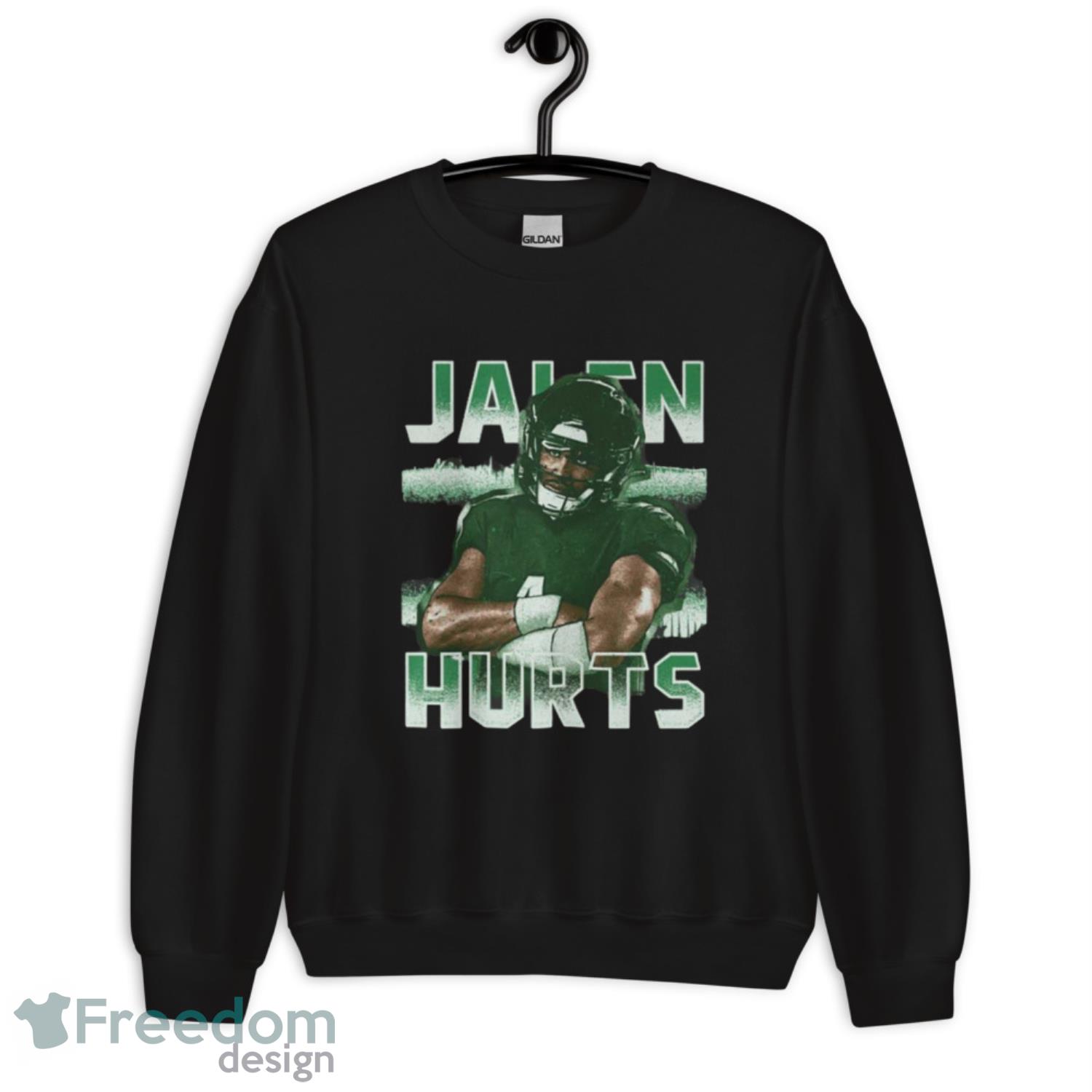 New Jalen Hurts Philadelphia Eagles T-shirt Black Short Sleeve All Sizes  S-5XL