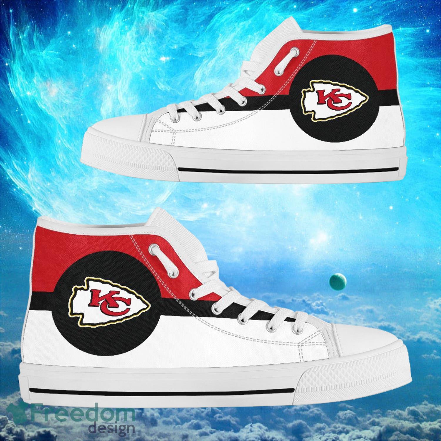 Kansas City Chiefs Bright Colours Logo High Top Shoes Product Photo 2