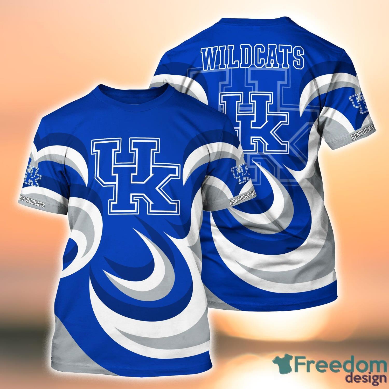 Kentucky Wildcats Plus Size 3D Hawaiian Shirt Best For Fans Beach