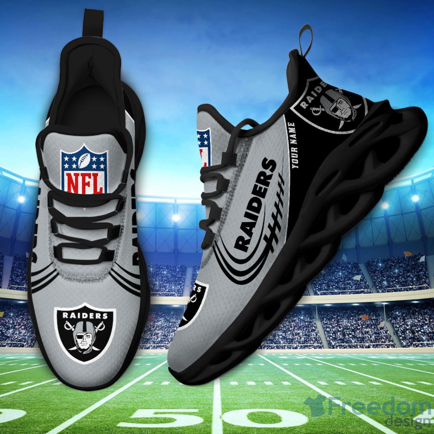 Las Vegas Raiders Sport Team Custom Name Max Soul Sneaker Shoes