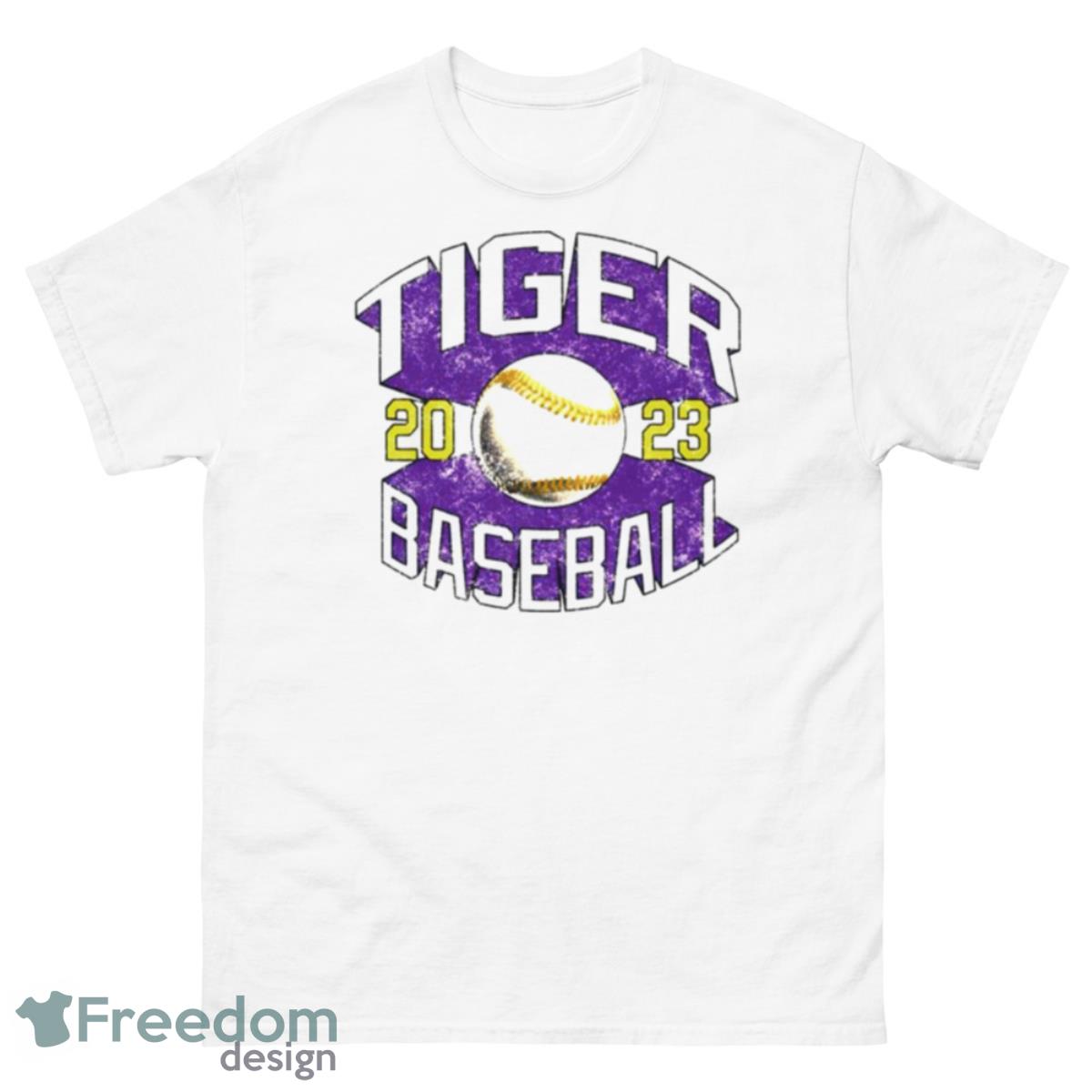 LSU Tiger Baseball 2023 Logo Shirt - 500 Men’s Classic Tee Gildan