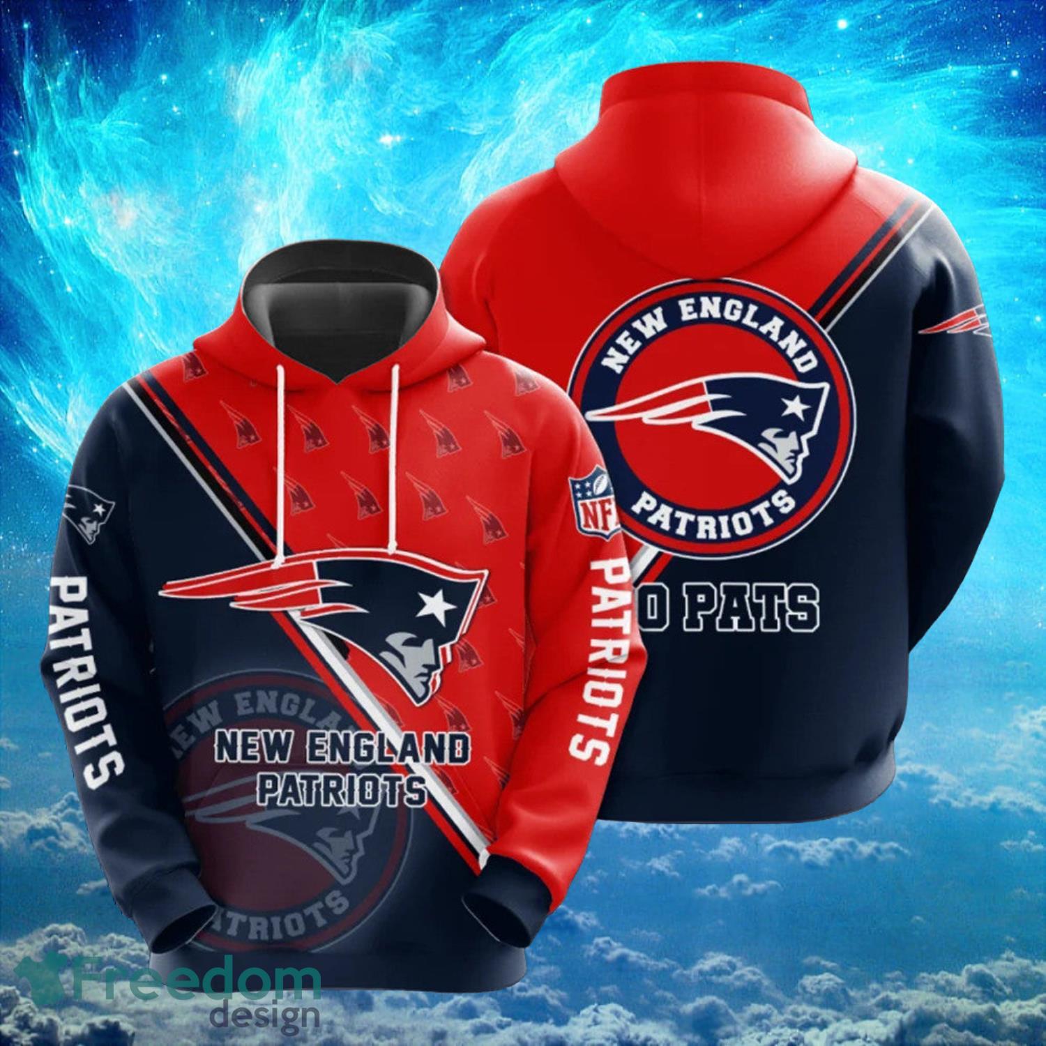 New England Patriots Big Seal Motifs Hoodies Print Full Product Photo 1