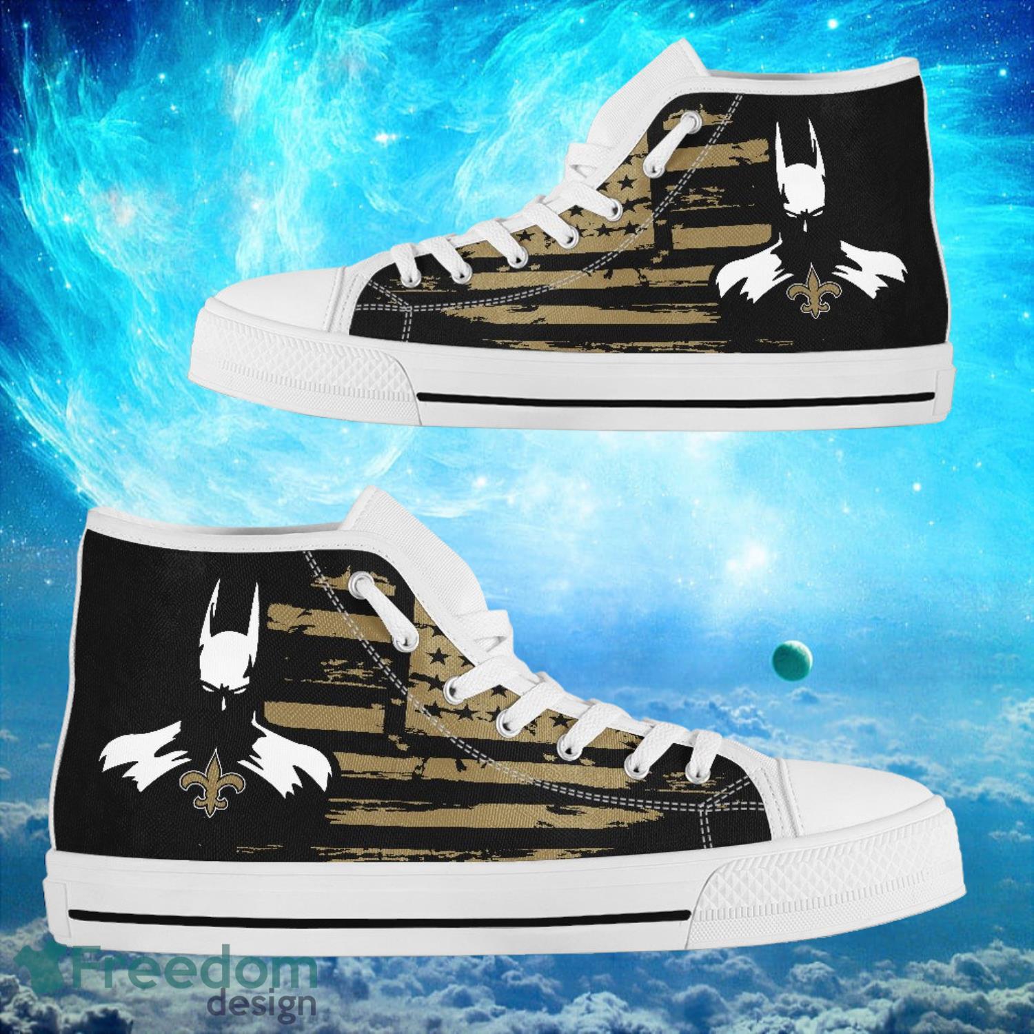 New Orleans Saints Custom Batman Style High Top Shoes Product Photo 2