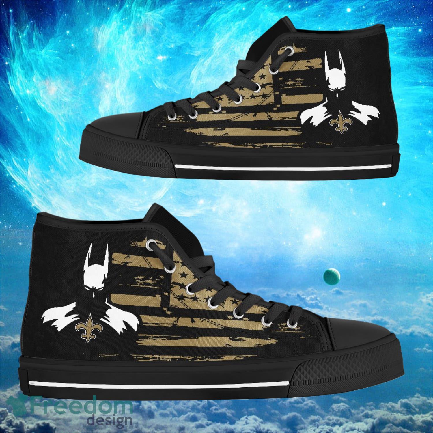 New Orleans Saints Custom Batman Style High Top Shoes Product Photo 1