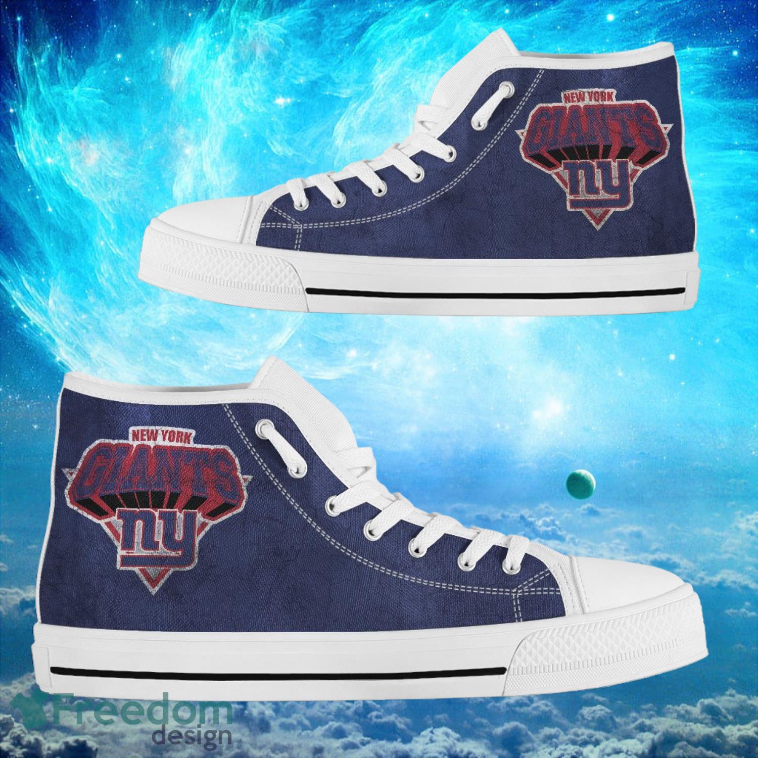 New York Giants Custom Simple Logo High Top Shoes Product Photo 2