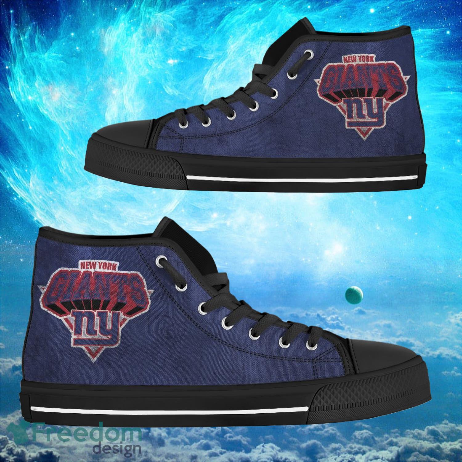 New York Giants Custom Simple Logo High Top Shoes Product Photo 1