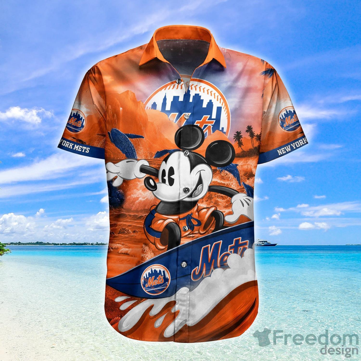 New York Mets MLB Hawaiian Shirt Sea Breezetime Aloha Shirt - Trendy Aloha