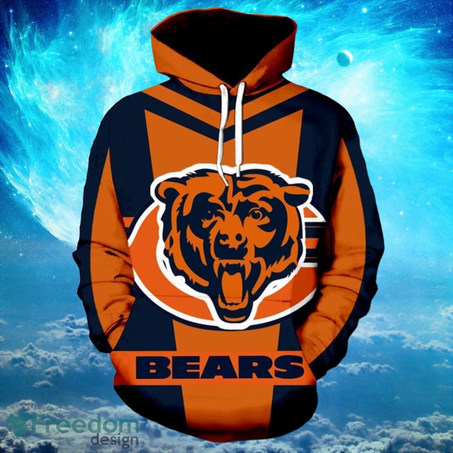 Chicago Bears Hoodie 3D new simple graphic gift for all in orange 