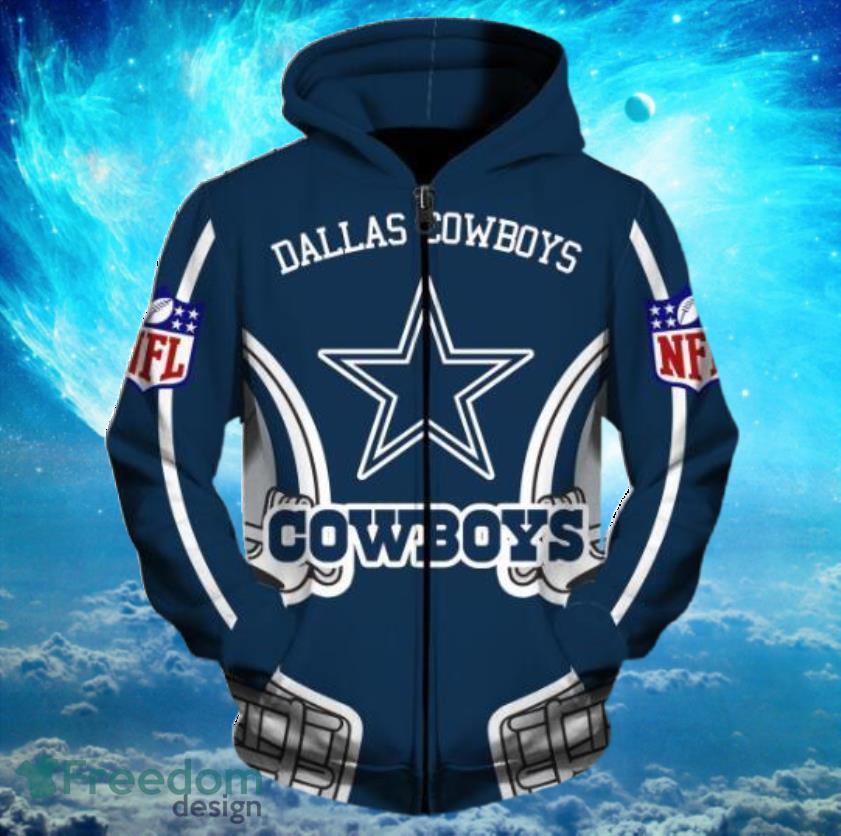 NFL Dallas Cowboys Big Logo Backside Hoodies Print Full Product Photo 1