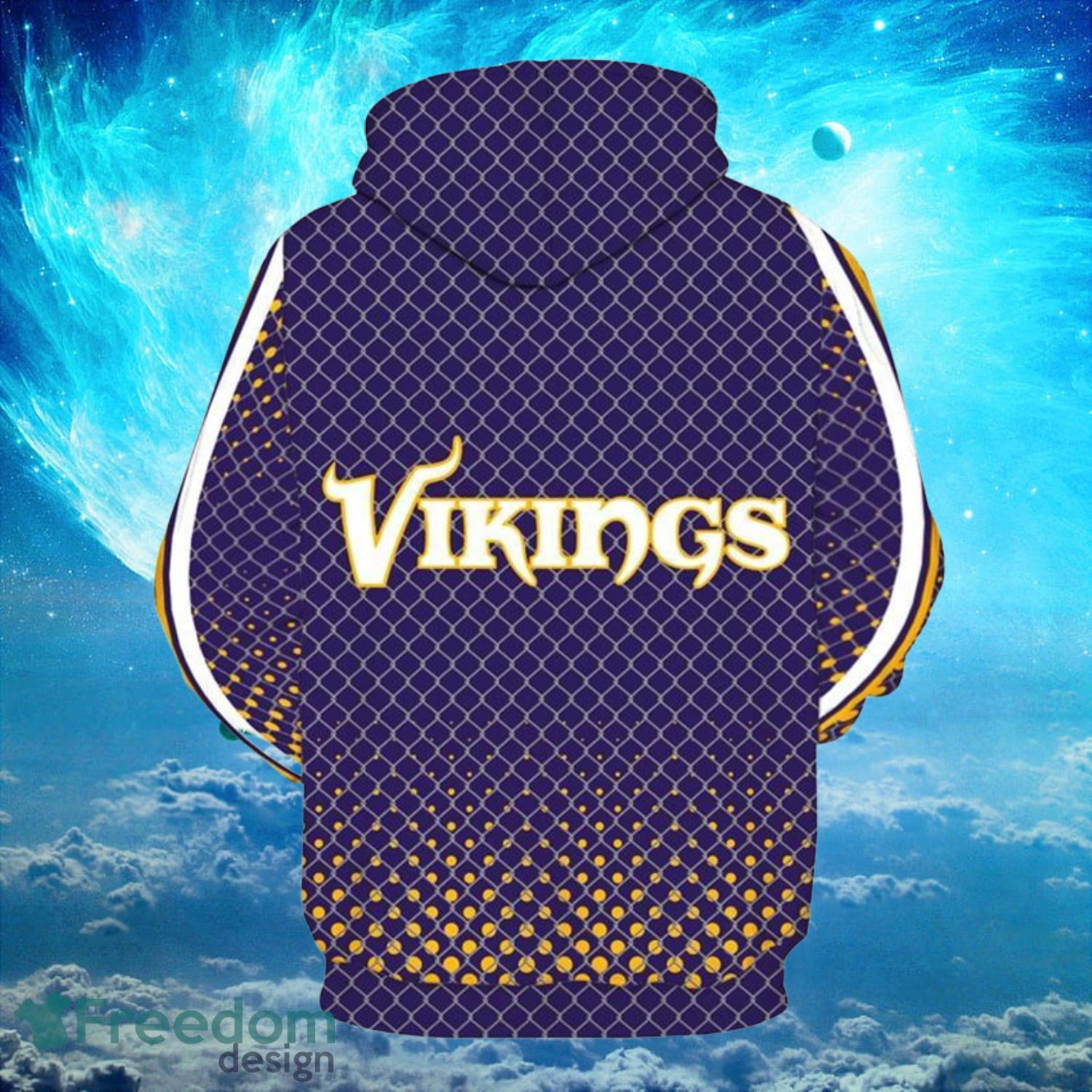 NFL Football Minnesota Vikings Big Logo Hoodies Print Full Product Photo 2