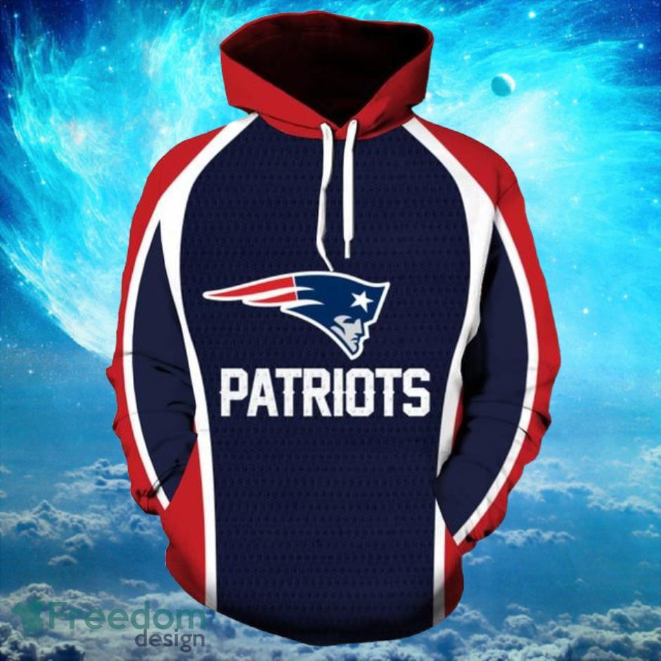 NFL Football New England Patriots Big Logo Custom With Hoodies Print Full Product Photo 1