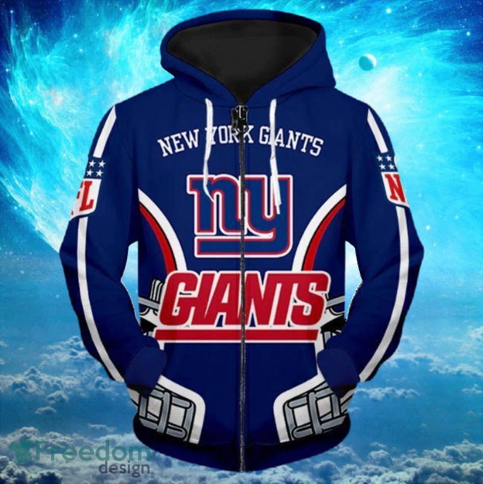 NFL Football New York Giants Custom With Zipper Jacket Pullover Hoodies Print Full Product Photo 2