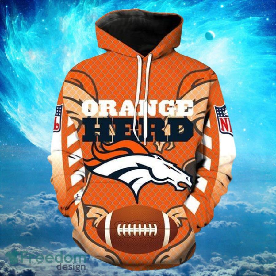 NFL Hoodies 3D Denver Broncos Custom With Hoodies Print Full Product Photo 1