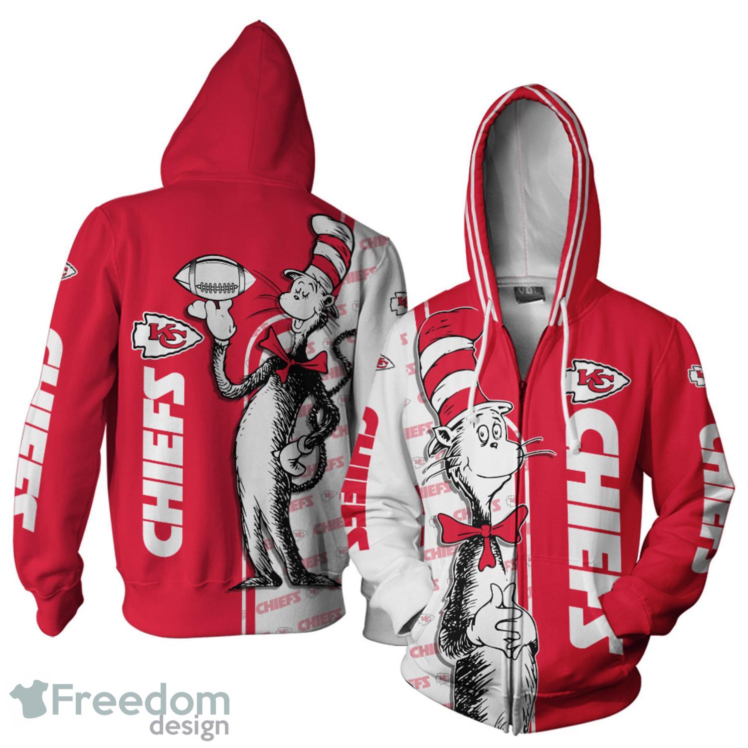 NFL Kansas City Chiefs Go Chiefs Slogan 3D Hoodie