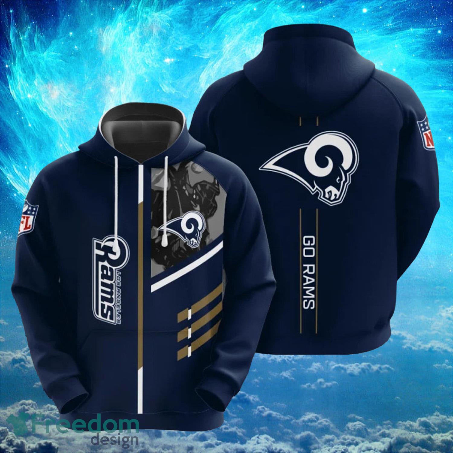 NFL Los Angeles Rams Dark Type Hoodies Print Full Product Photo 1