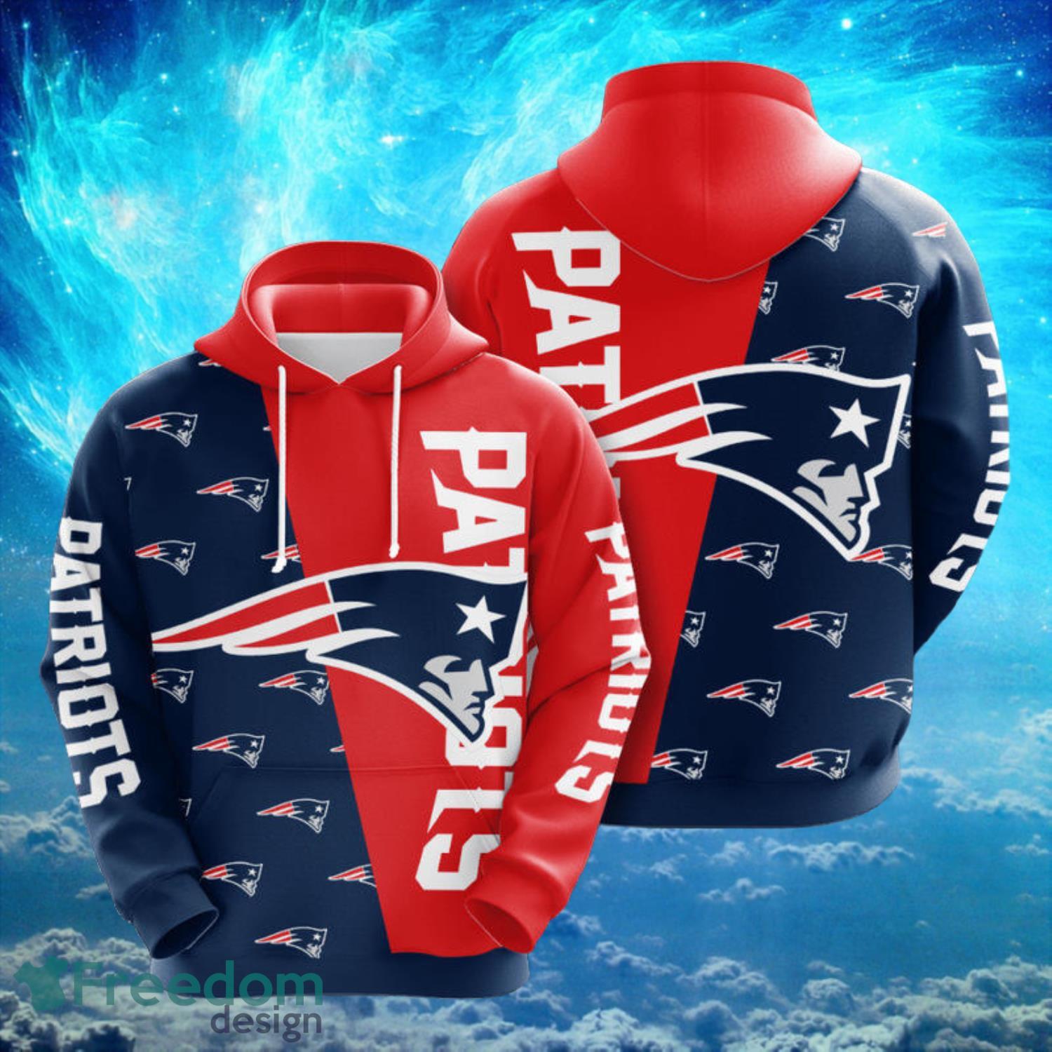 NFL New England Patriots Big Logo Hoodies Print Full Product Photo 1