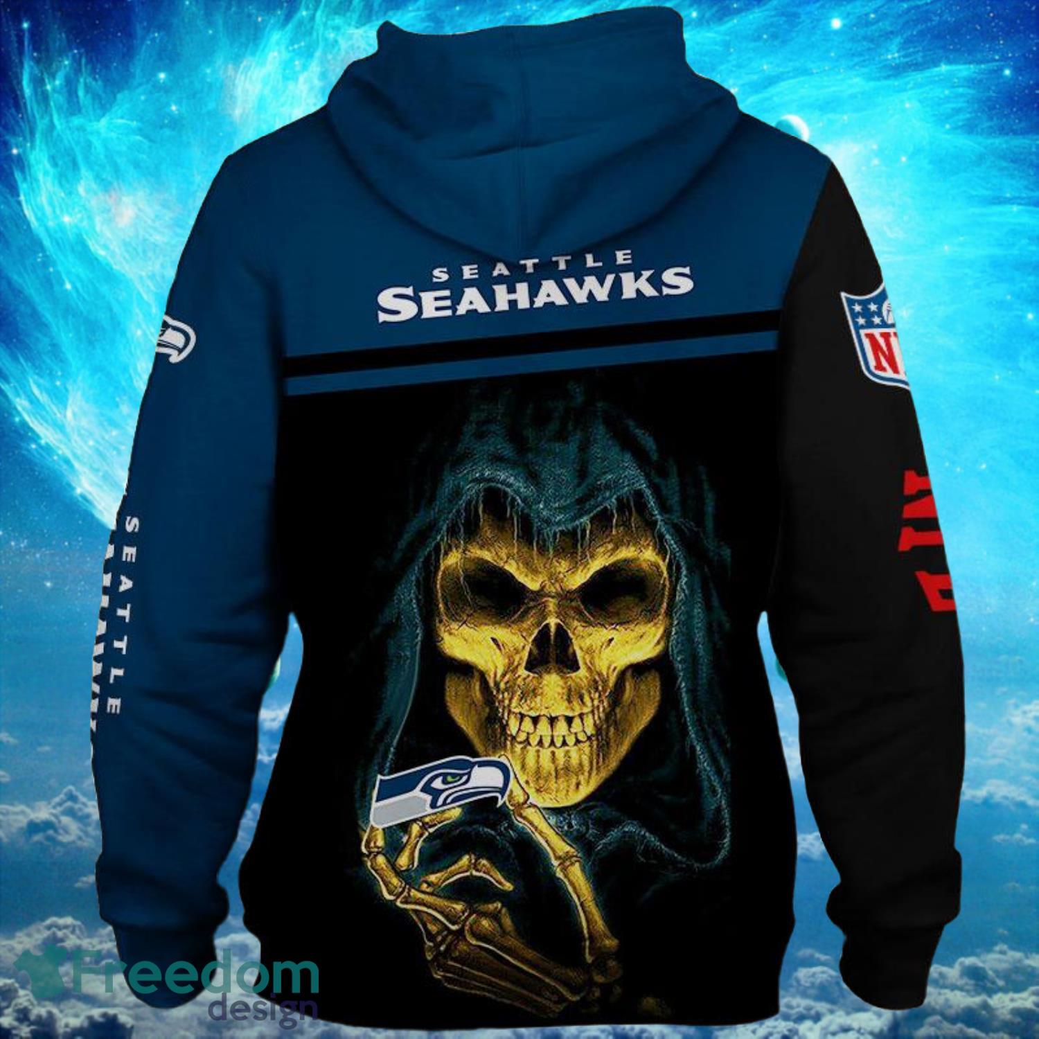 NFL Seattle Seahawks Death Big Logo Hoodies Print Full Product Photo 2