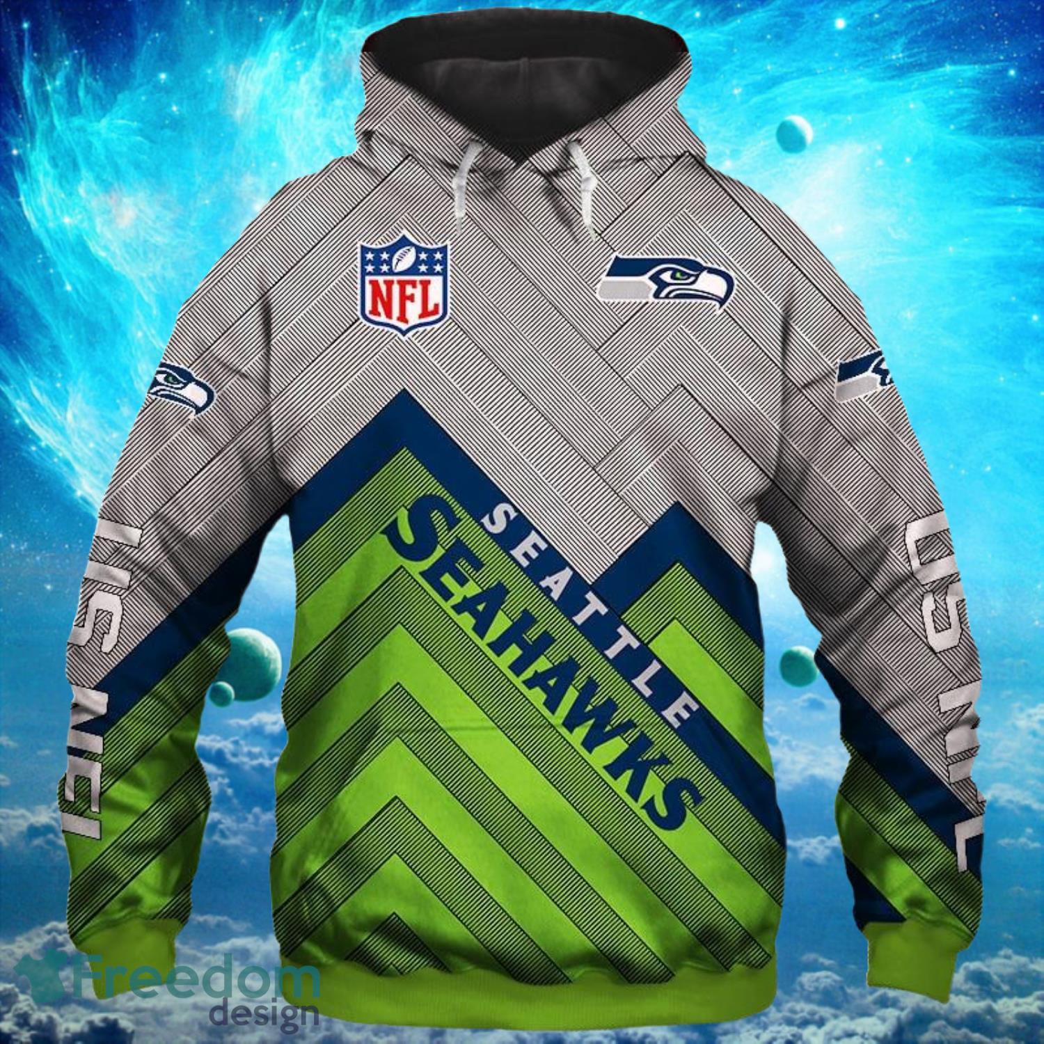 NFL Seattle Seahawks Zip Up Hoodie, Pullover Hoodies 3D Print Full Product Photo 1