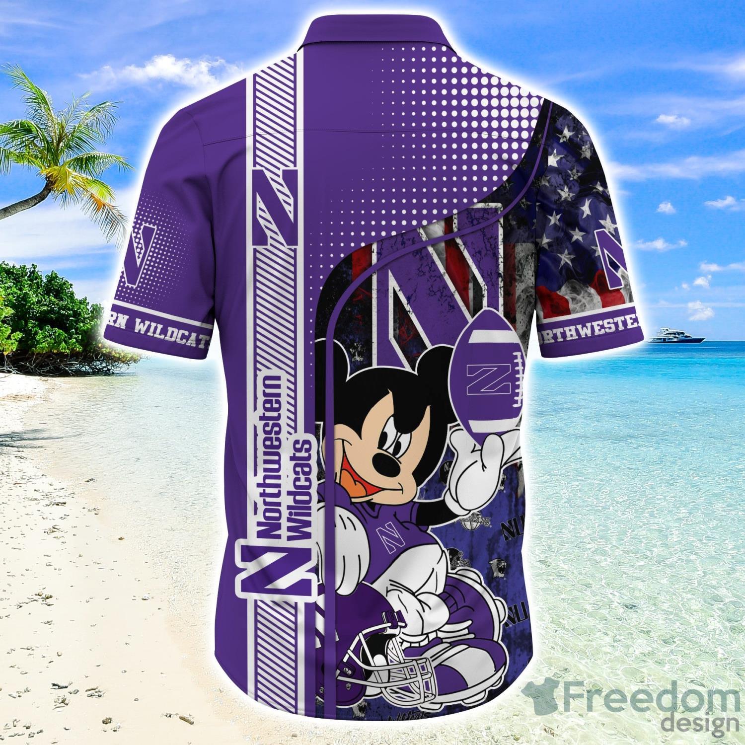 Northwestern Wildcats NCAA Flower Hawaiian Shirt 3D Shirt, Northwestern  Wildcats Football Gifts For Women - T-shirts Low Price