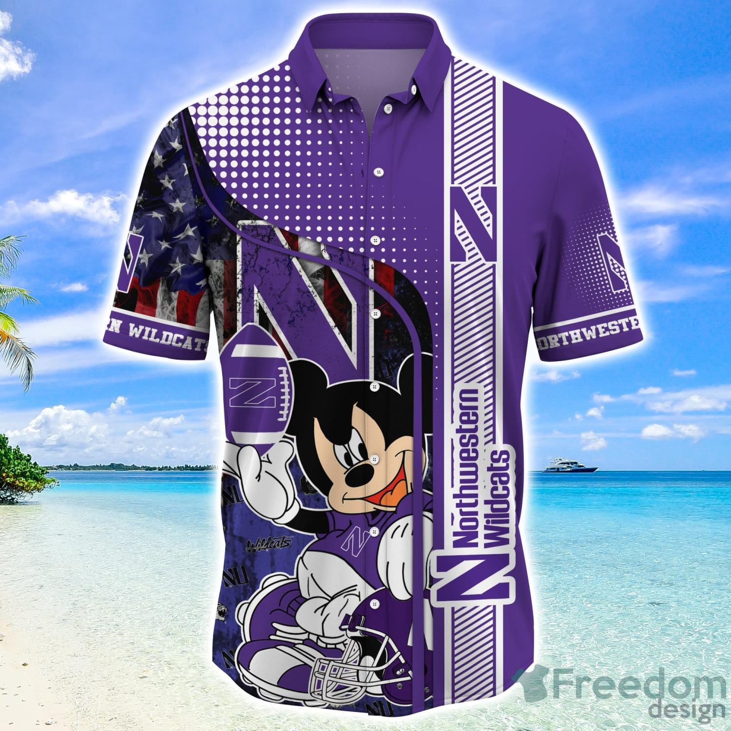 Northwestern Wildcats NCAA Flower Hawaiian Shirt 3D Shirt, Northwestern  Wildcats Football Gifts For Women - T-shirts Low Price
