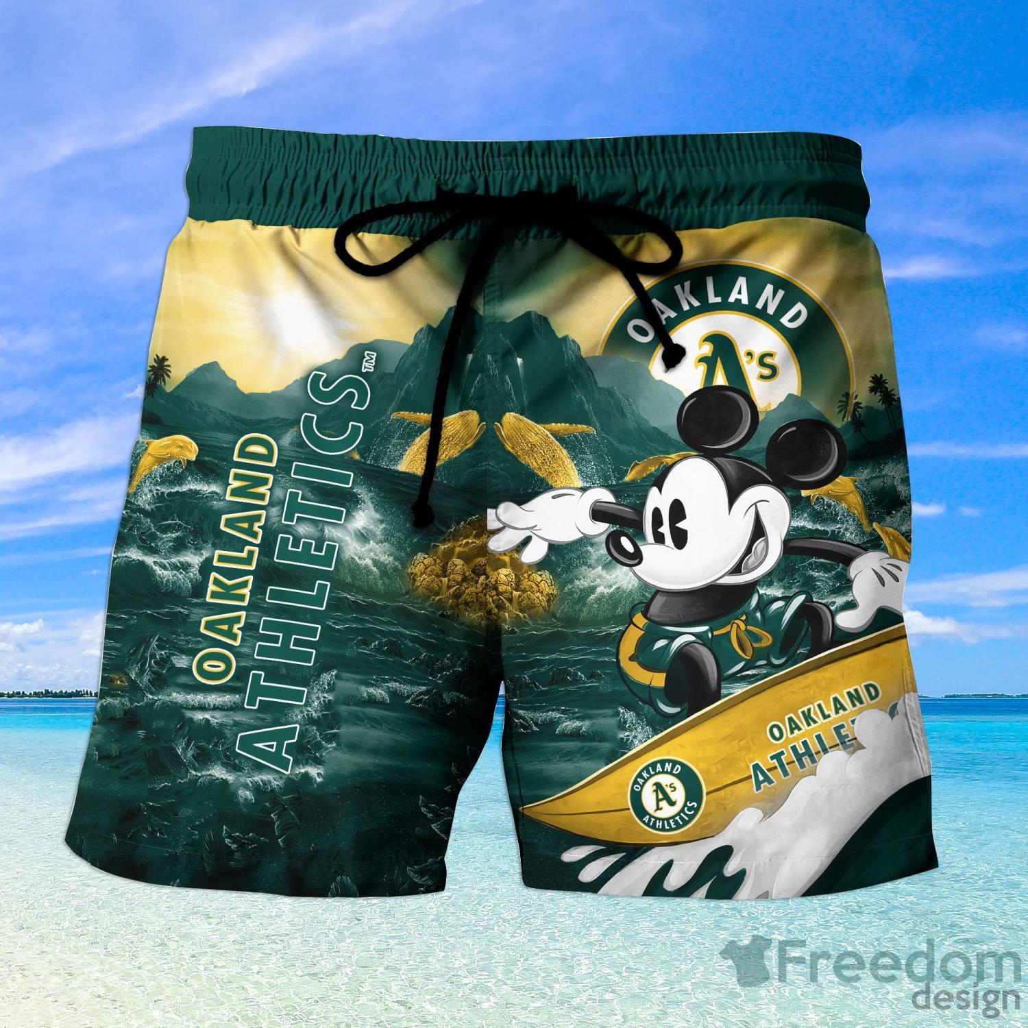 MLB Oakland Athletics Hawaiian Shirt Mickey Mouse Gift For Disney Lovers