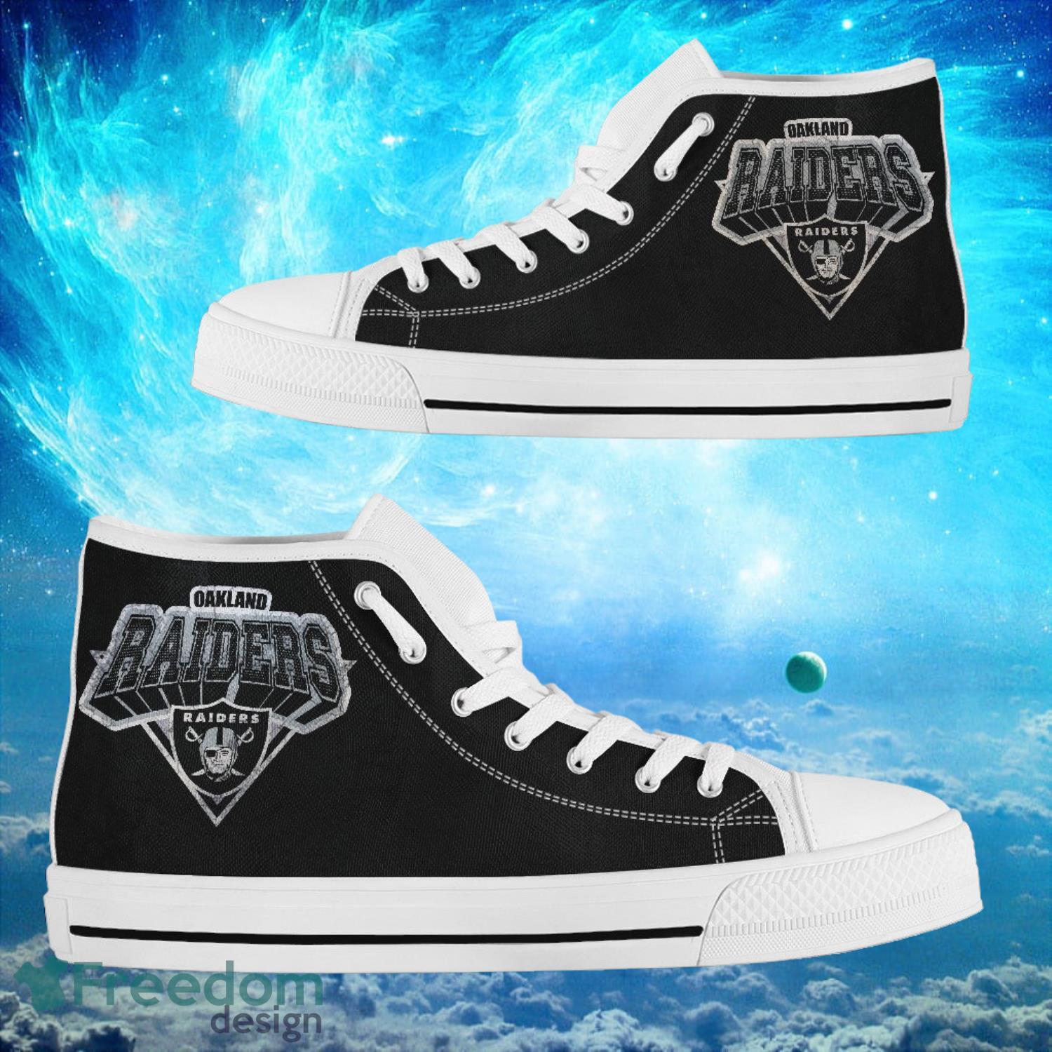 Oakland Raiders Custom Simple Logo High Top Shoes Product Photo 2