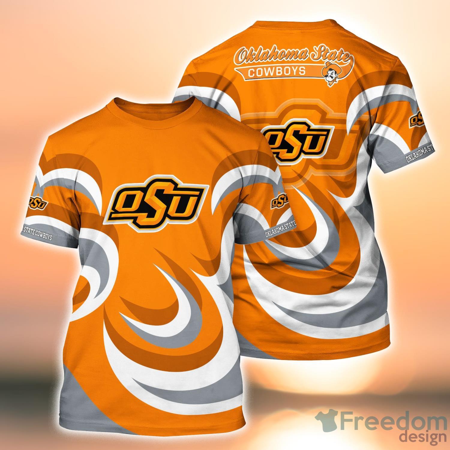 NCAA Oklahoma State Cowboys Flower Cheap Hawaiian Shirt 3D Shirt, Gifts For  Oklahoma State Cowboys Football Fans - T-shirts Low Price