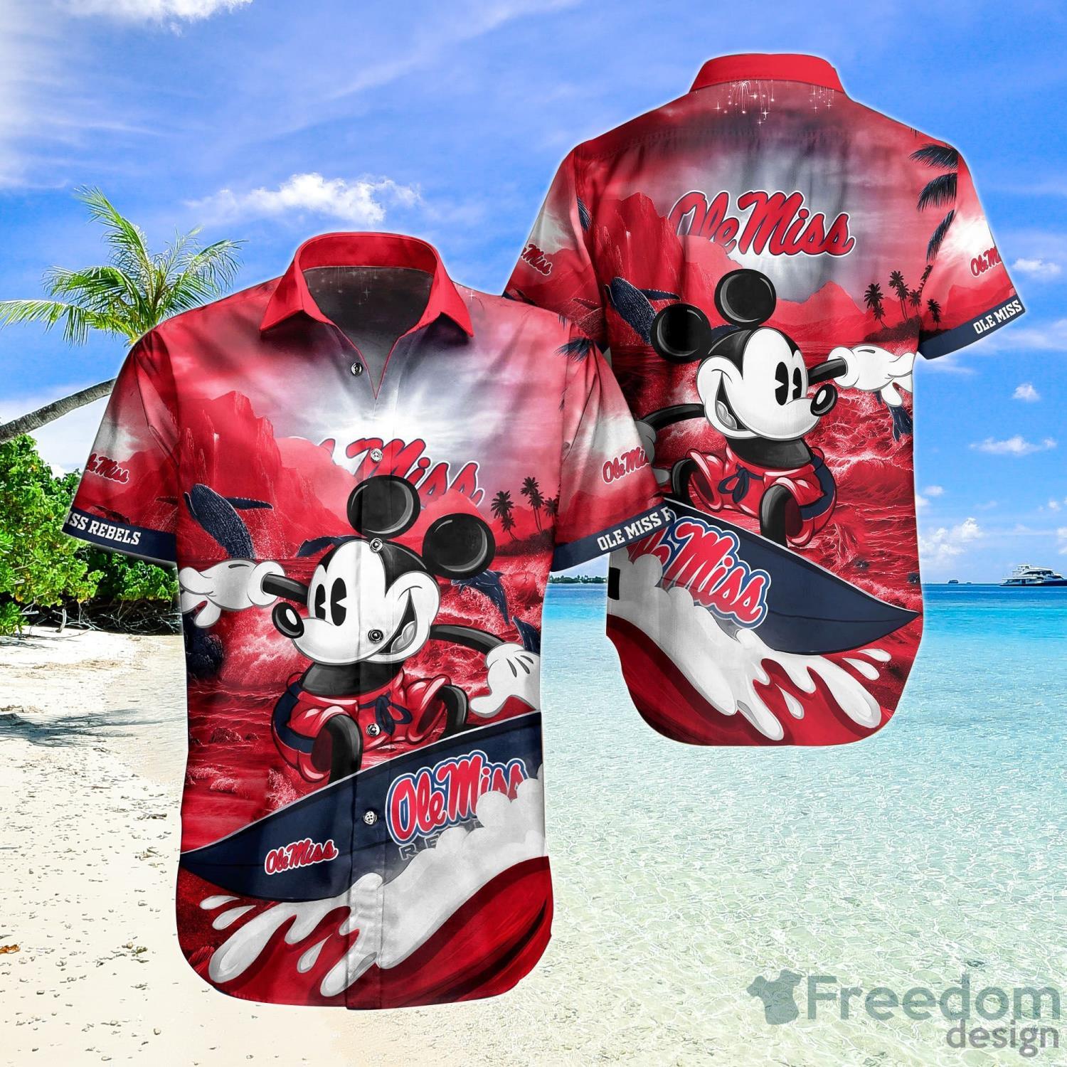 Denver Broncos Mickey Mouse Surfing On The Beach Full Printing