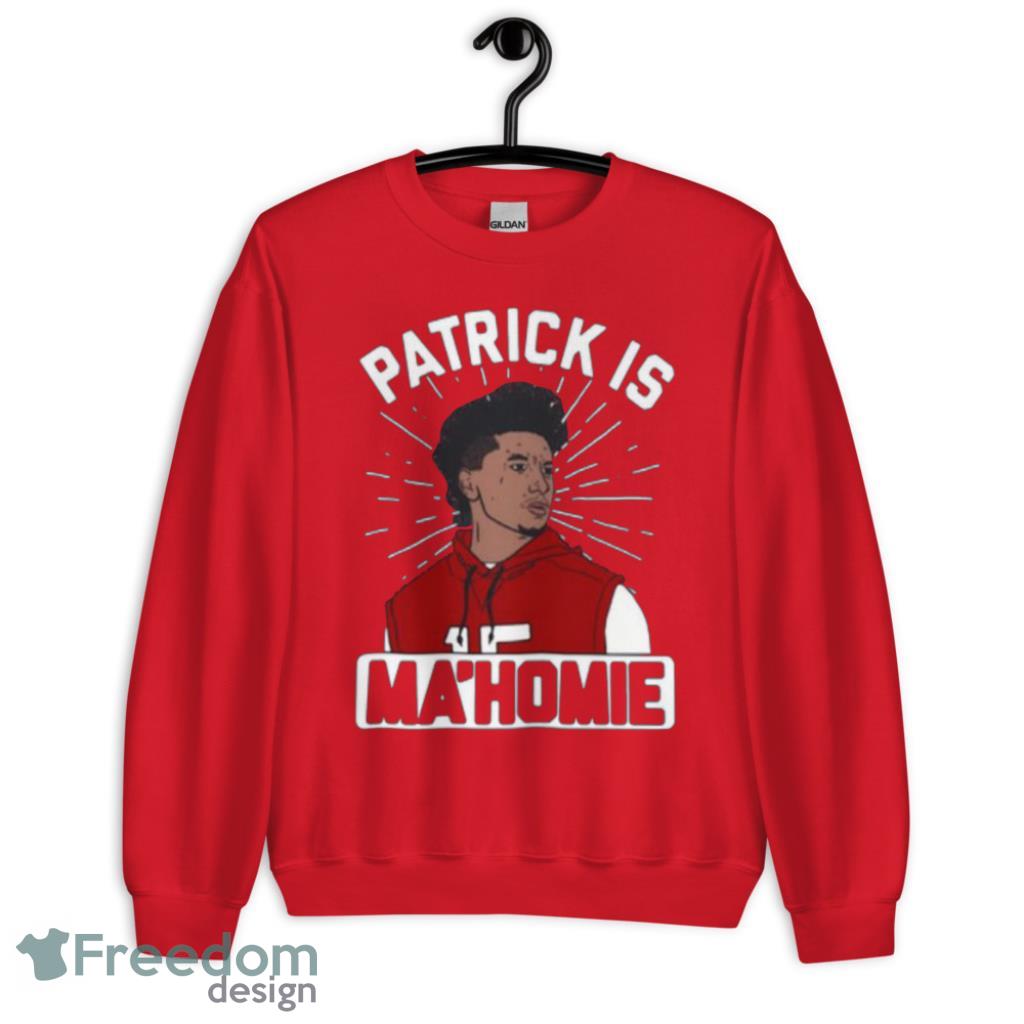 : Patrick is Mahomie Kansas City Womens Performance Polyester  Soft Funny Tee Designed Locally in KC Chiefs Fan Ladies Mahomes Shirt :  Handmade Products