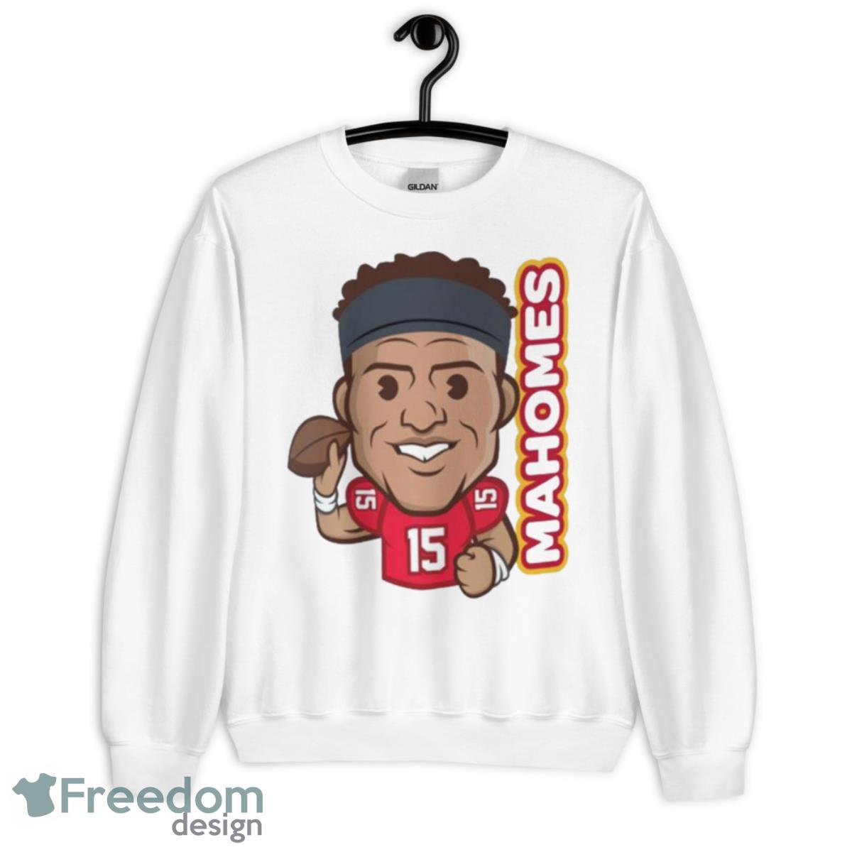 Patrick Mahomes Kansas City Chiefs Super BOWL LVII 2023 Player Caricature Shirt - Unisex Heavy Blend Crewneck Sweatshirt