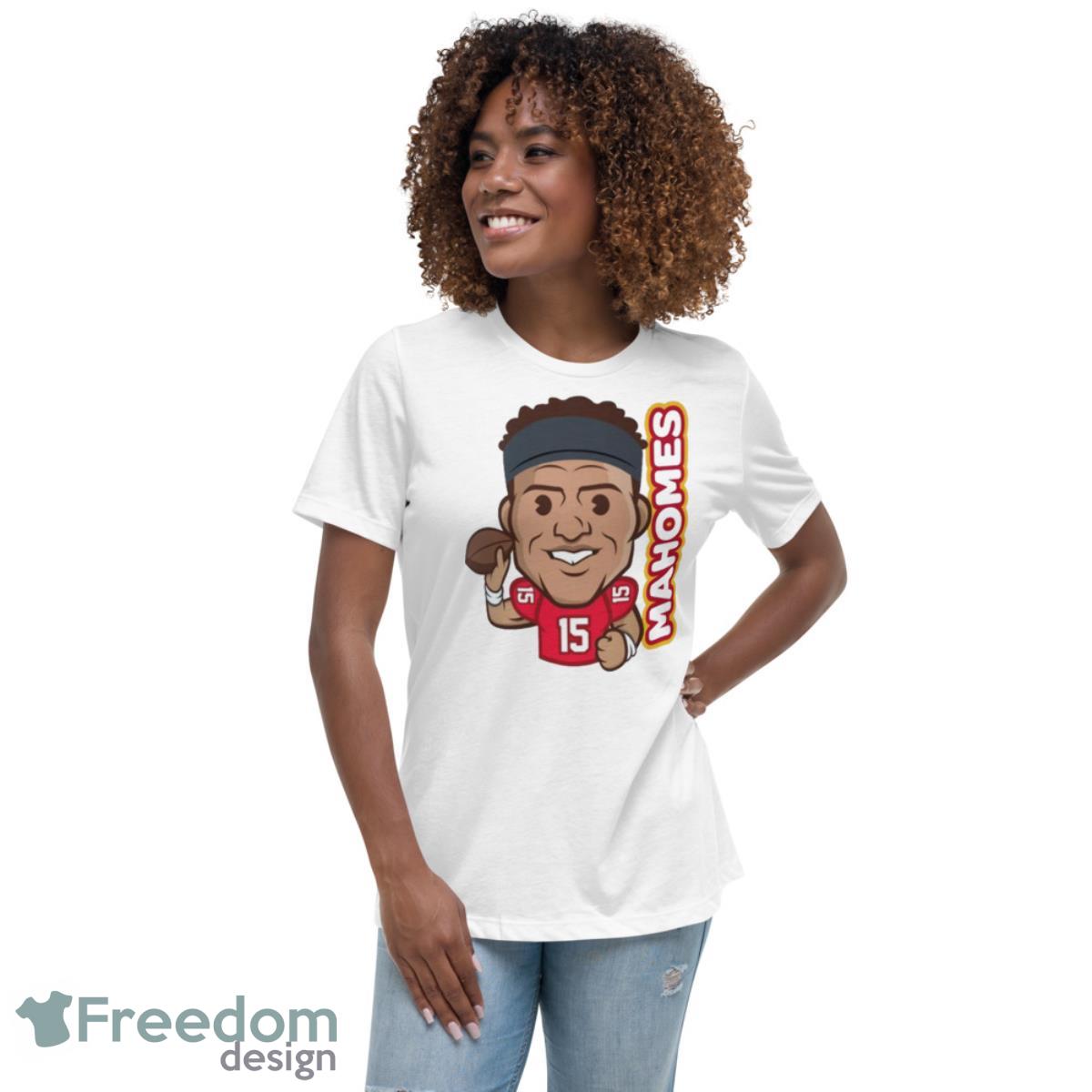 Patrick Mahomes Kansas City Chiefs Super BOWL LVII 2023 Player Caricature Shirt - Womens Relaxed Short Sleeve Jersey Tee Patrick Mahomes Kansas City Chiefs Super BOWL LVII 2023 Player Caricature Shirt - Womens Relaxed Short Sleeve Jersey Tee