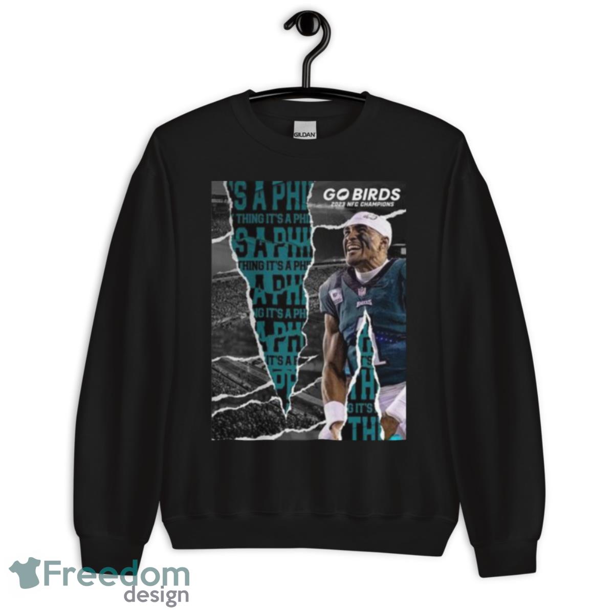 Philadelphia Eagles Go Birds 2023 NFC Champions Shirt - Unisex Crewneck Sweatshirt Philadelphia Eagles Go Birds 2023 NFC Champions Shirt - Unisex Crewneck Sweatshirt