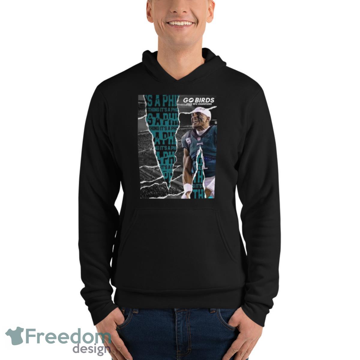 Philadelphia Eagles Go Birds 2023 NFC Champions Shirt - Unisex Fleece Pullover Hoodie Philadelphia Eagles Go Birds 2023 NFC Champions Shirt - Unisex Fleece Pullover Hoodie