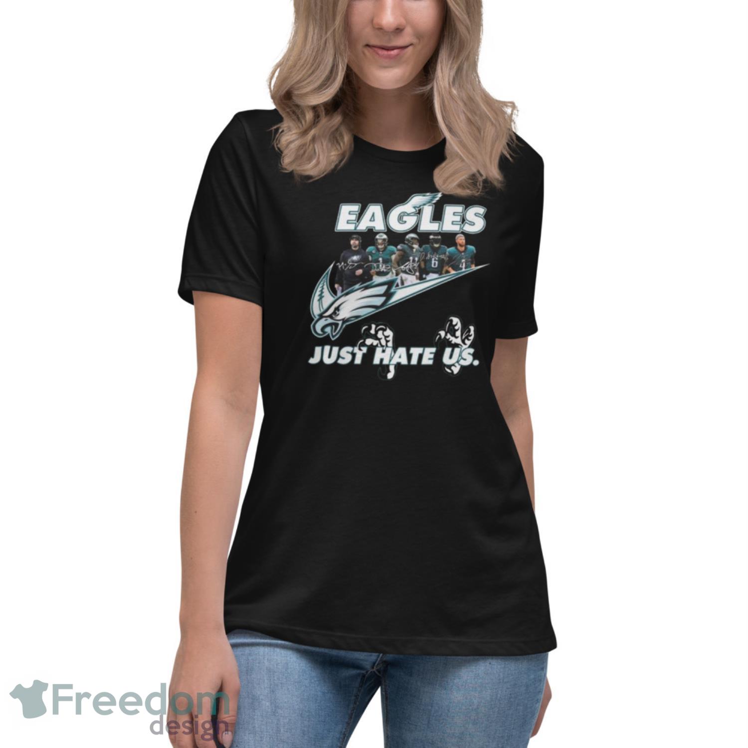 Philadelphia Eagles Just Hate Us Signatures T-shirt - Freedomdesign