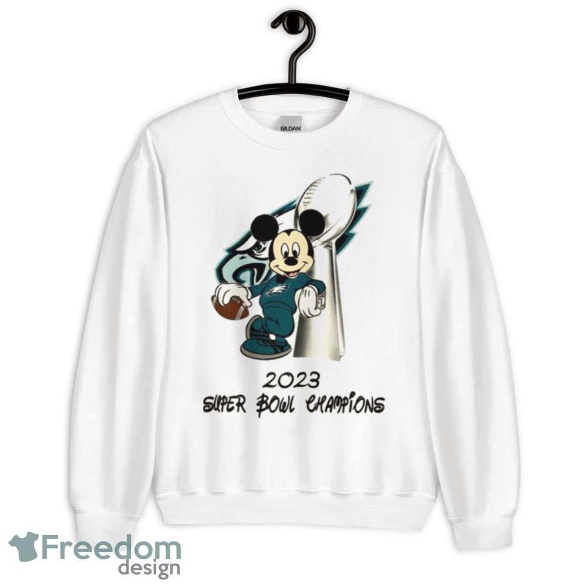 Philadelphia Eagles Mickey Football Super Bowl Champions 2023 Shirt - Unisex Heavy Blend Crewneck Sweatshirt