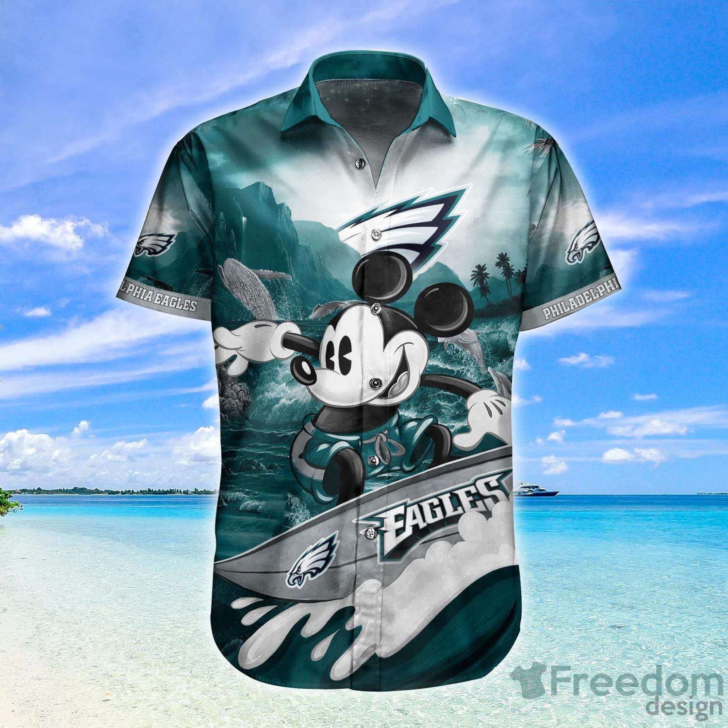 Cool Mickey Mouse Disney Nfl Philadelphia Eagles Hawaiian Shirt
