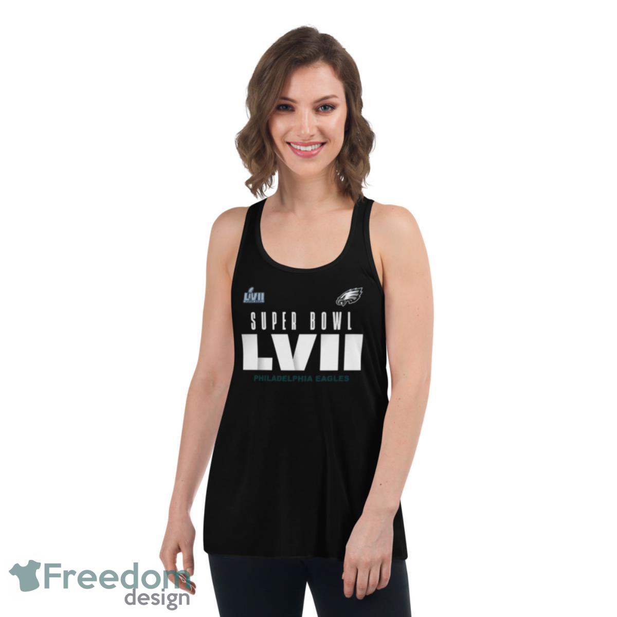 Philadelphia Eagles Super Bowl LVII Varsity Roster Shirt - Womens Flowy Racerback Tank Philadelphia Eagles Super Bowl LVII Varsity Roster Shirt - Womens Flowy Racerback Tank