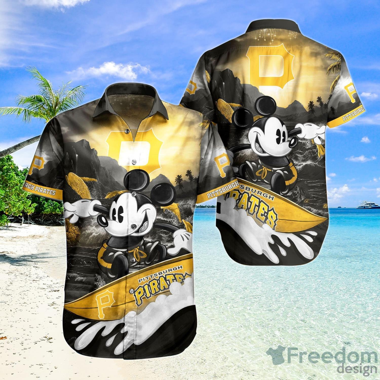 Pittsburgh Pirates MLB-Summer Pocket Hawaiian Shirt - Freedomdesign