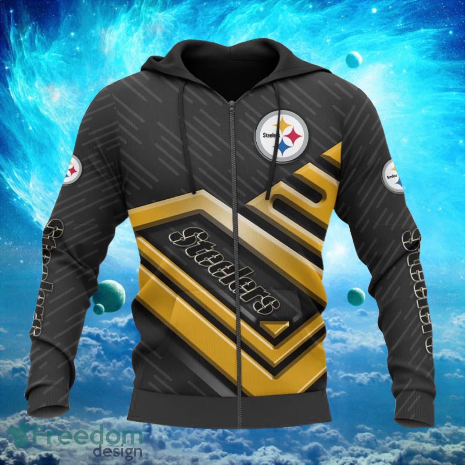 Pittsburgh Steelers Football Fans Love Dark Type Hoodies Print Full Product Photo 1