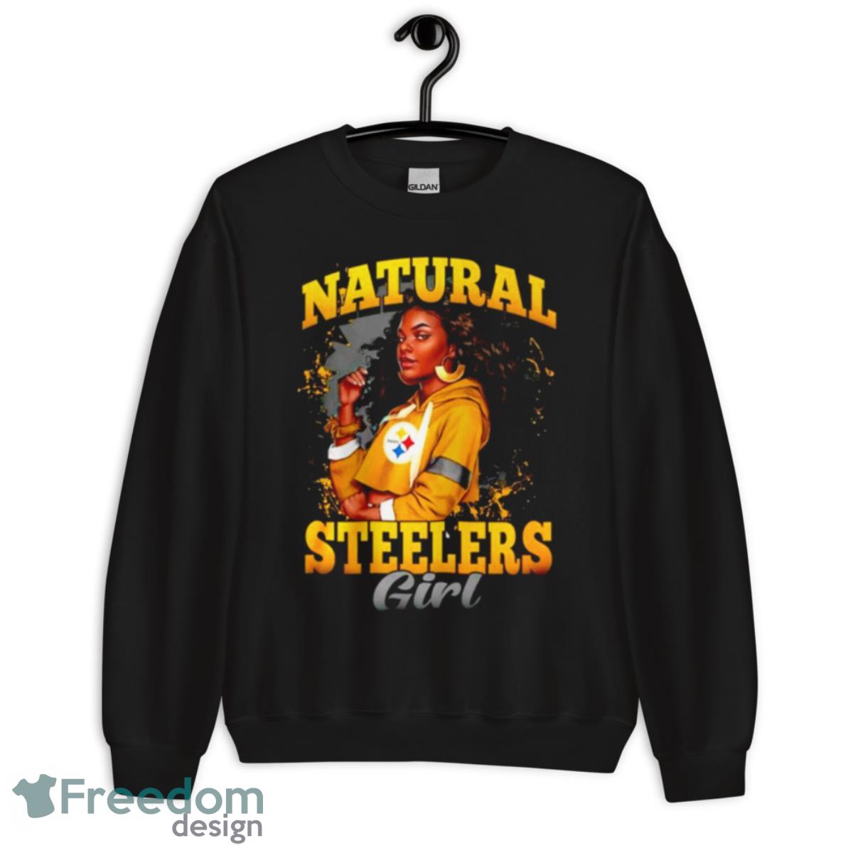 Black women Steelers natural Steelers girl shirt, hoodie, sweater, long  sleeve and tank top